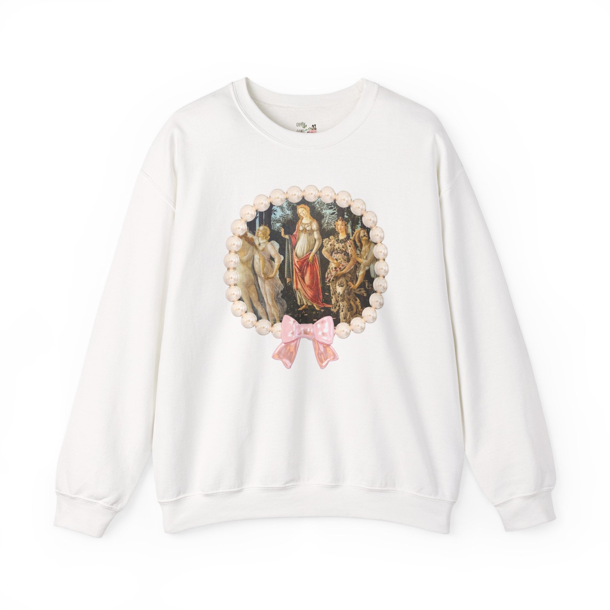 Primavera by Sandro Botticelli Sweatshirt: Italian Renaissance Famous Painting, 15th Century Artwork, Art History Present, Humanites Major - Opal and June