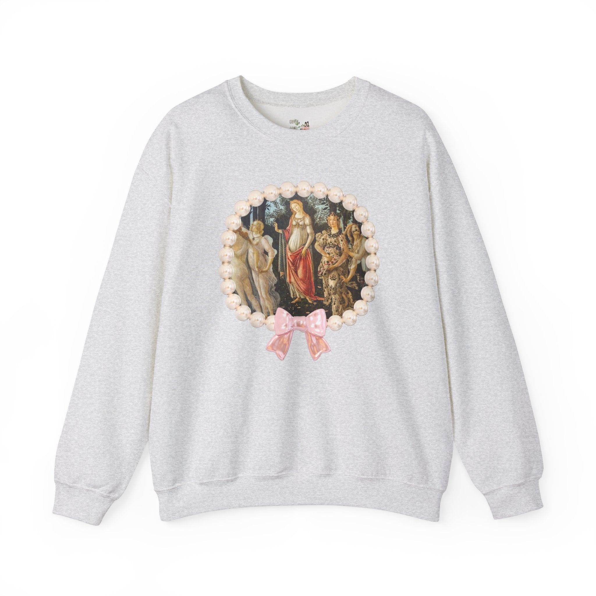 Primavera by Sandro Botticelli Sweatshirt: Italian Renaissance Famous Painting, 15th Century Artwork, Art History Present, Humanites Major - Opal and June