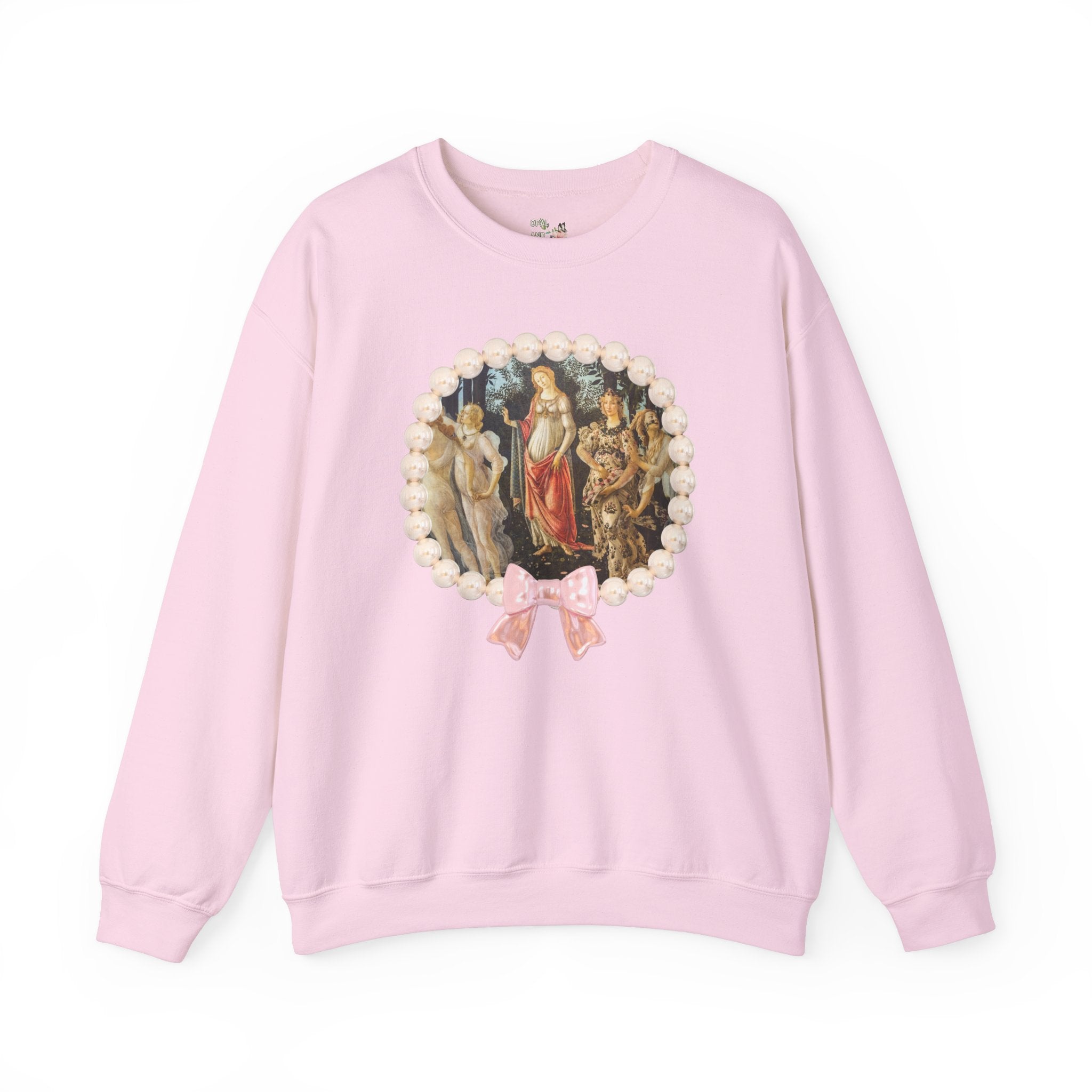 Primavera by Sandro Botticelli Sweatshirt: Italian Renaissance Famous Painting, 15th Century Artwork, Art History Present, Humanites Major - Opal and June