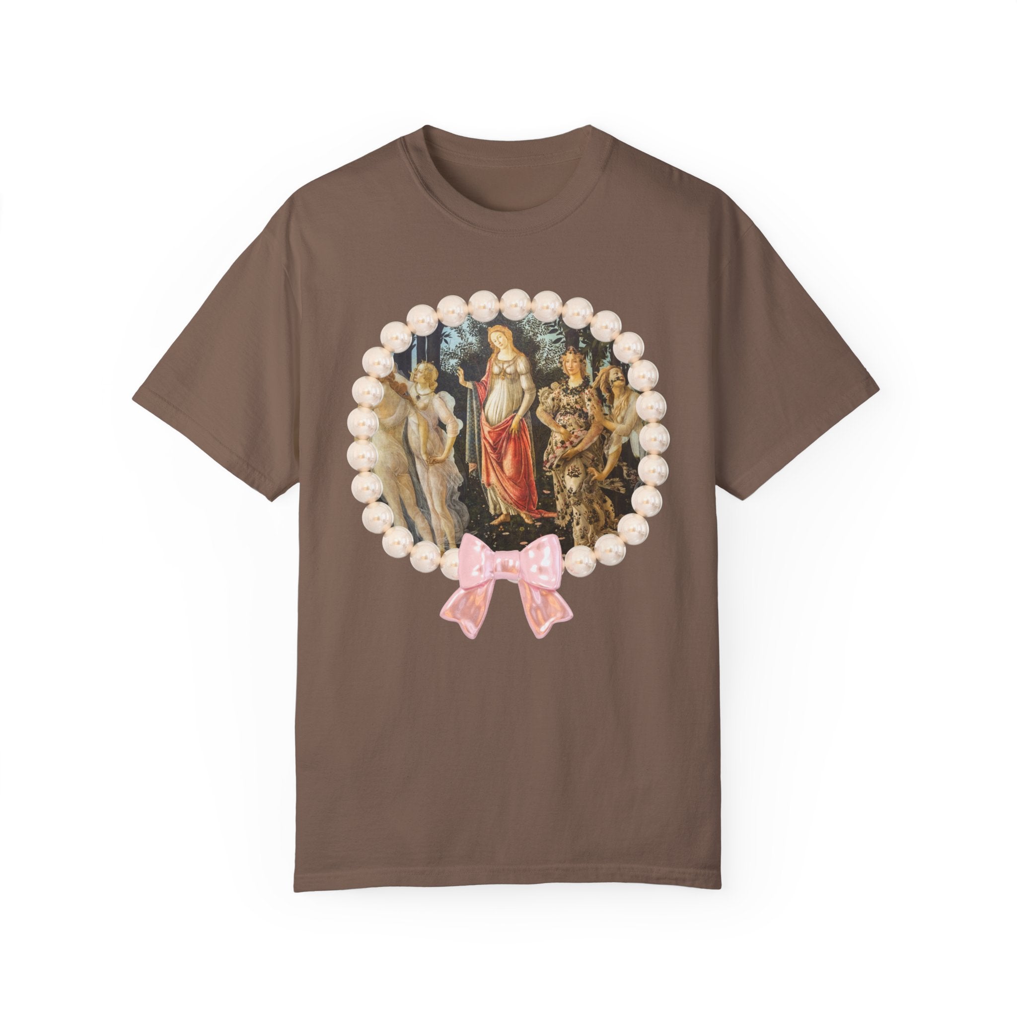 Primavera by Sandro Botticelli Tee Shirt: Italian Renaissance Famous Painting, 15th Century Artwork, Art History Present for Humanites Major - Opal and June