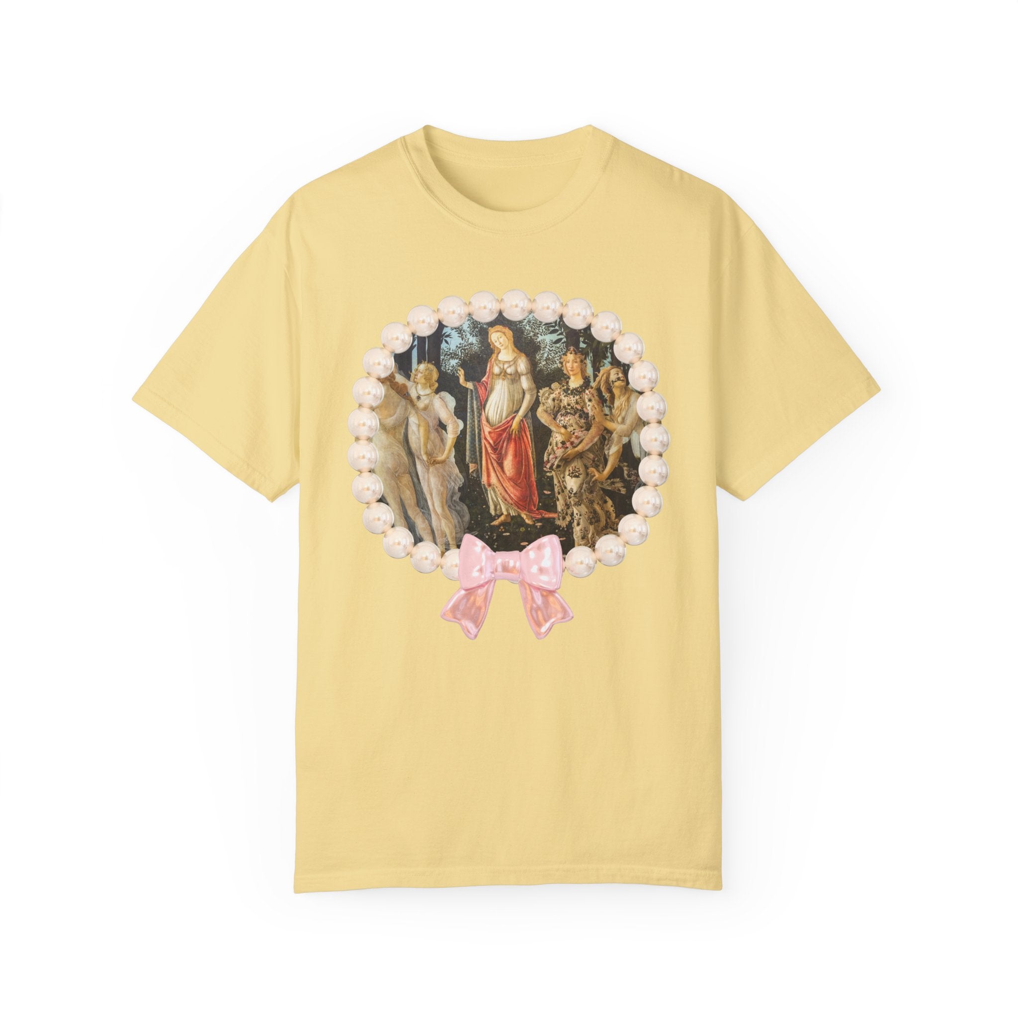 Primavera by Sandro Botticelli Tee Shirt: Italian Renaissance Famous Painting, 15th Century Artwork, Art History Present for Humanites Major - Opal and June