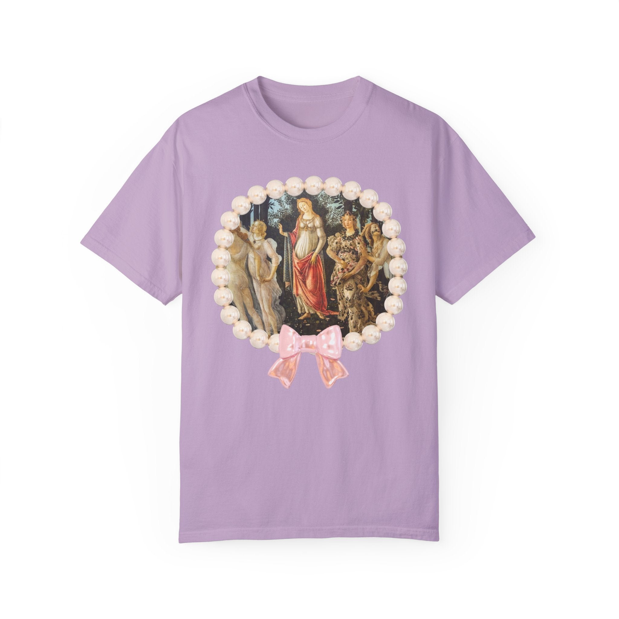 Primavera by Sandro Botticelli Tee Shirt: Italian Renaissance Famous Painting, 15th Century Artwork, Art History Present for Humanites Major - Opal and June