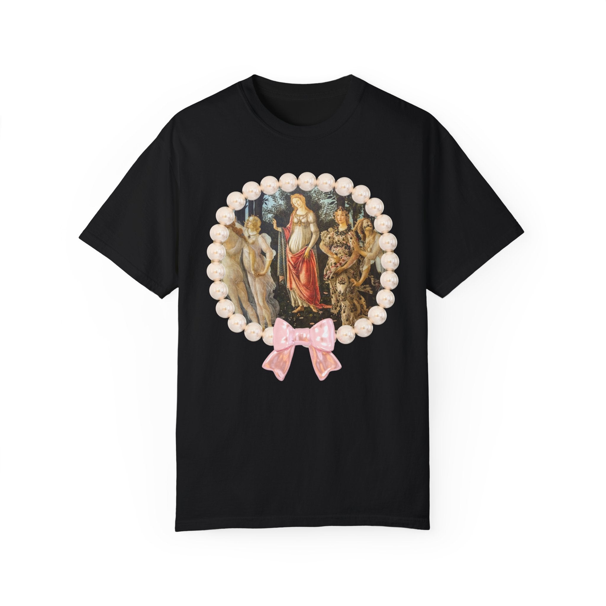 Primavera by Sandro Botticelli Tee Shirt: Italian Renaissance Famous Painting, 15th Century Artwork, Art History Present for Humanites Major - Opal and June