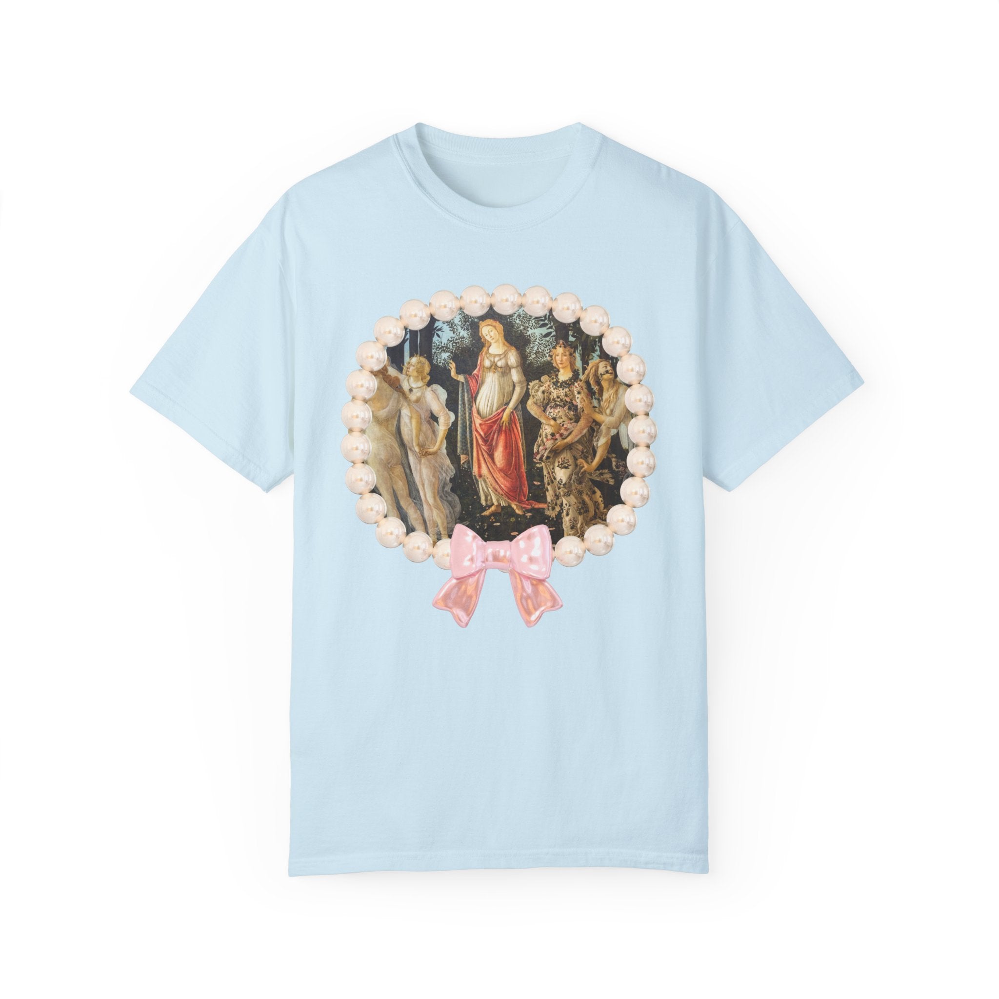 Primavera by Sandro Botticelli Tee Shirt: Italian Renaissance Famous Painting, 15th Century Artwork, Art History Present for Humanites Major - Opal and June