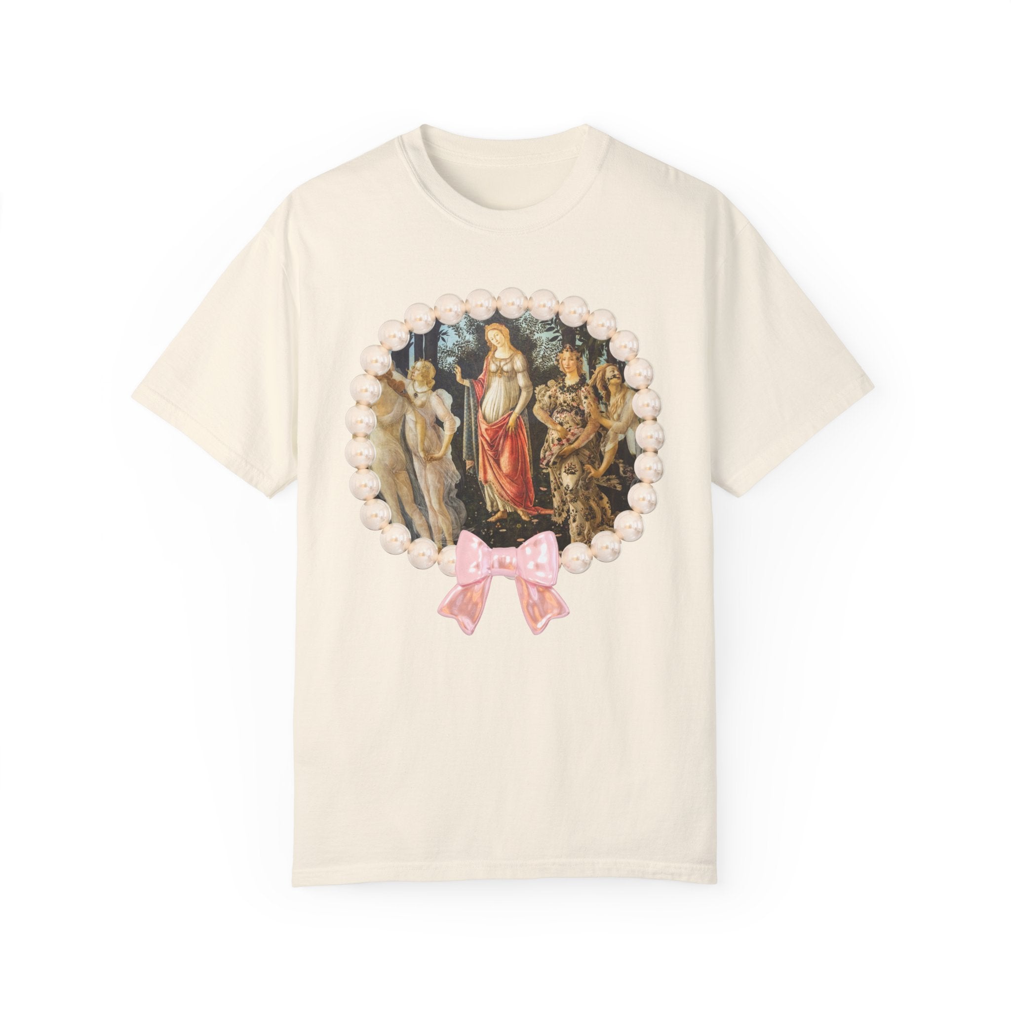 Primavera by Sandro Botticelli Tee Shirt: Italian Renaissance Famous Painting, 15th Century Artwork, Art History Present for Humanites Major - Opal and June