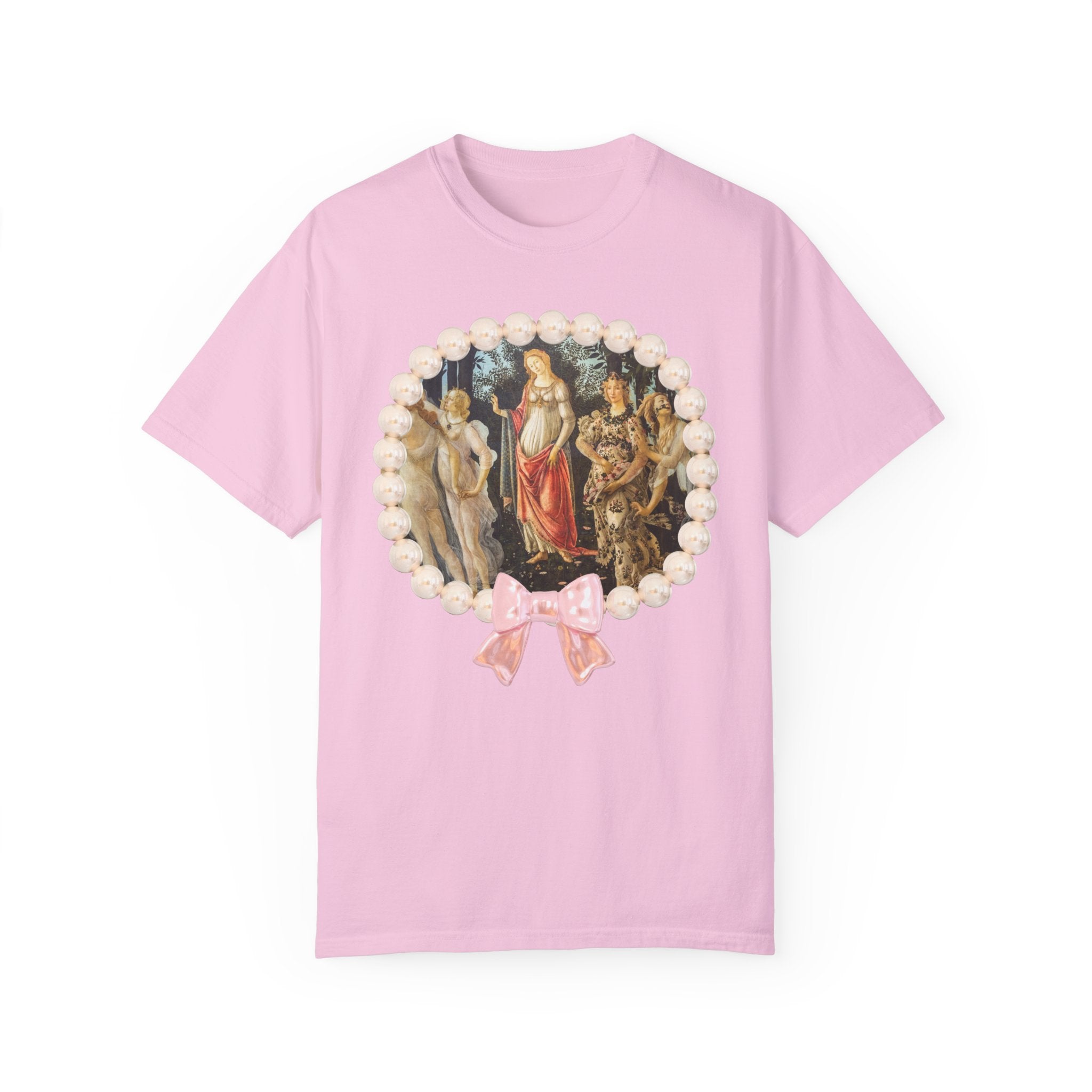 Primavera by Sandro Botticelli Tee Shirt: Italian Renaissance Famous Painting, 15th Century Artwork, Art History Present for Humanites Major - Opal and June