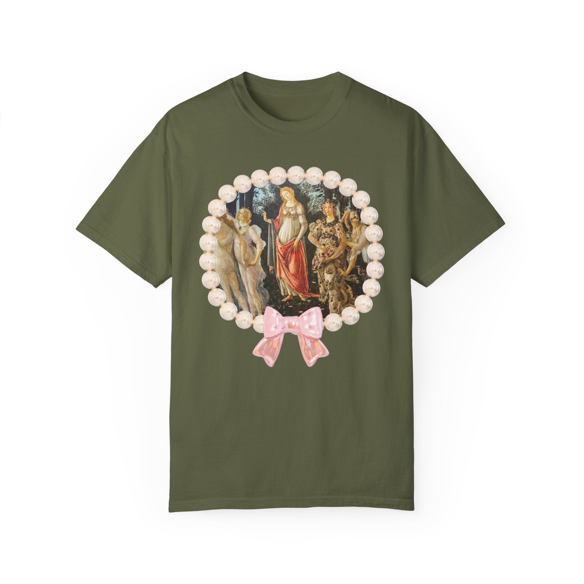 Primavera by Sandro Botticelli Tee Shirt: Italian Renaissance Famous Painting, 15th Century Artwork, Art History Present for Humanites Major - Opal and June
