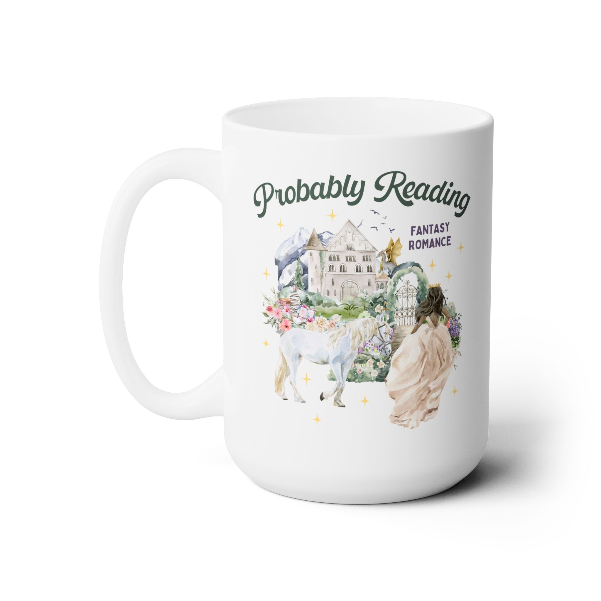 Probably Reading Fantasy Romance Coffee Mug - Opal and June