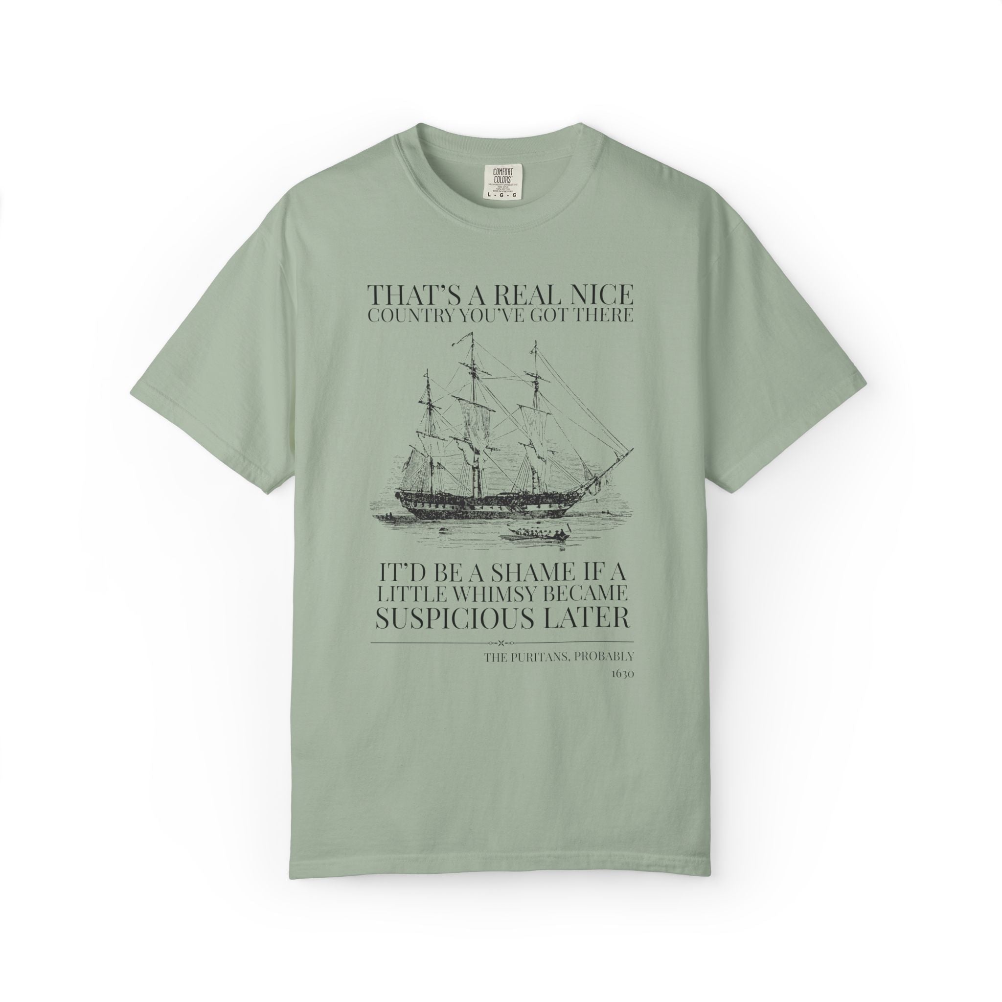 Puritan American History T-Shirt for Early US History Buff, Salem Witch Trials, Spooky History, 17th Century History, Religious History Tee - Opal and June