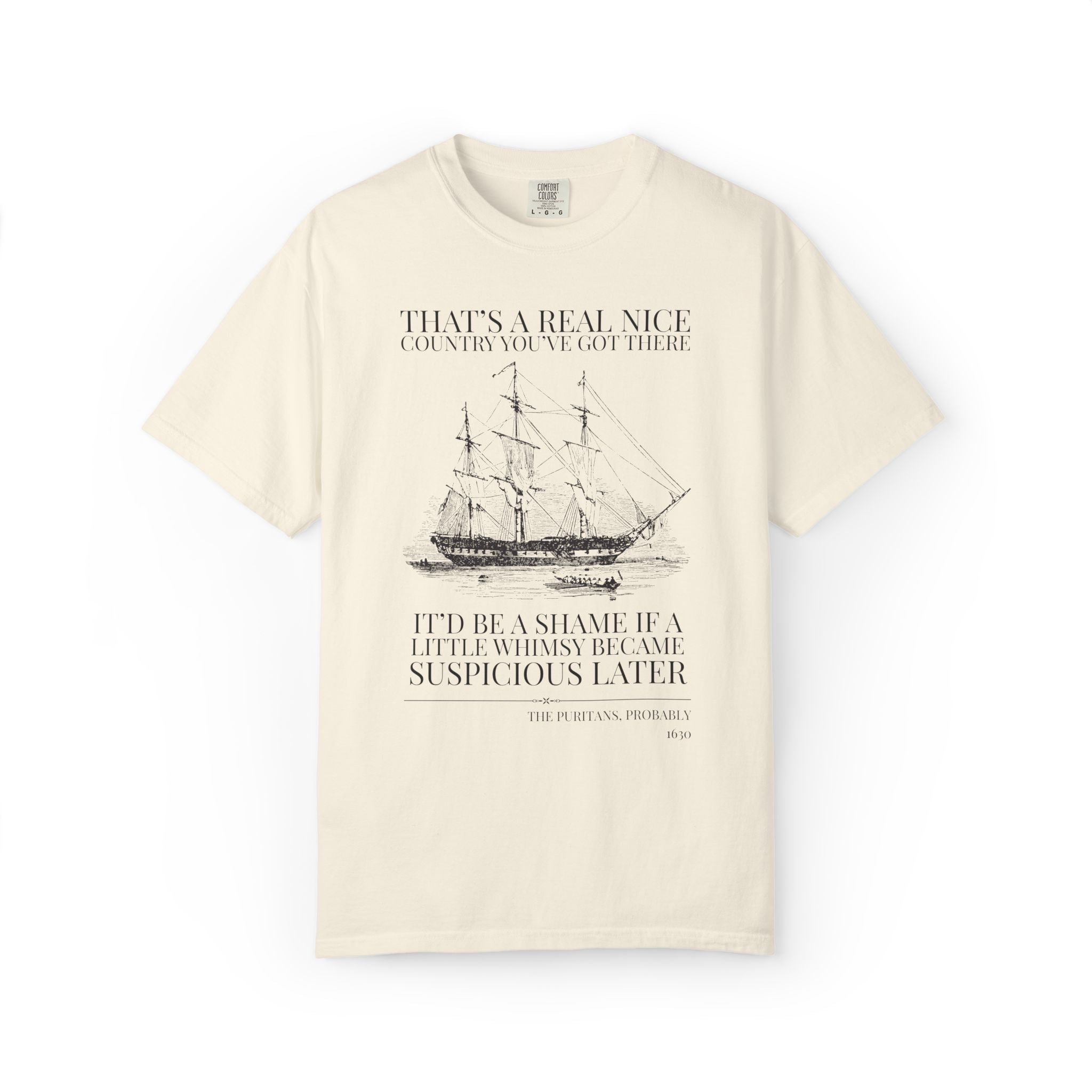 Puritan American History T-Shirt for Early US History Buff, Salem Witch Trials, Spooky History, 17th Century History, Religious History Tee - Opal and June