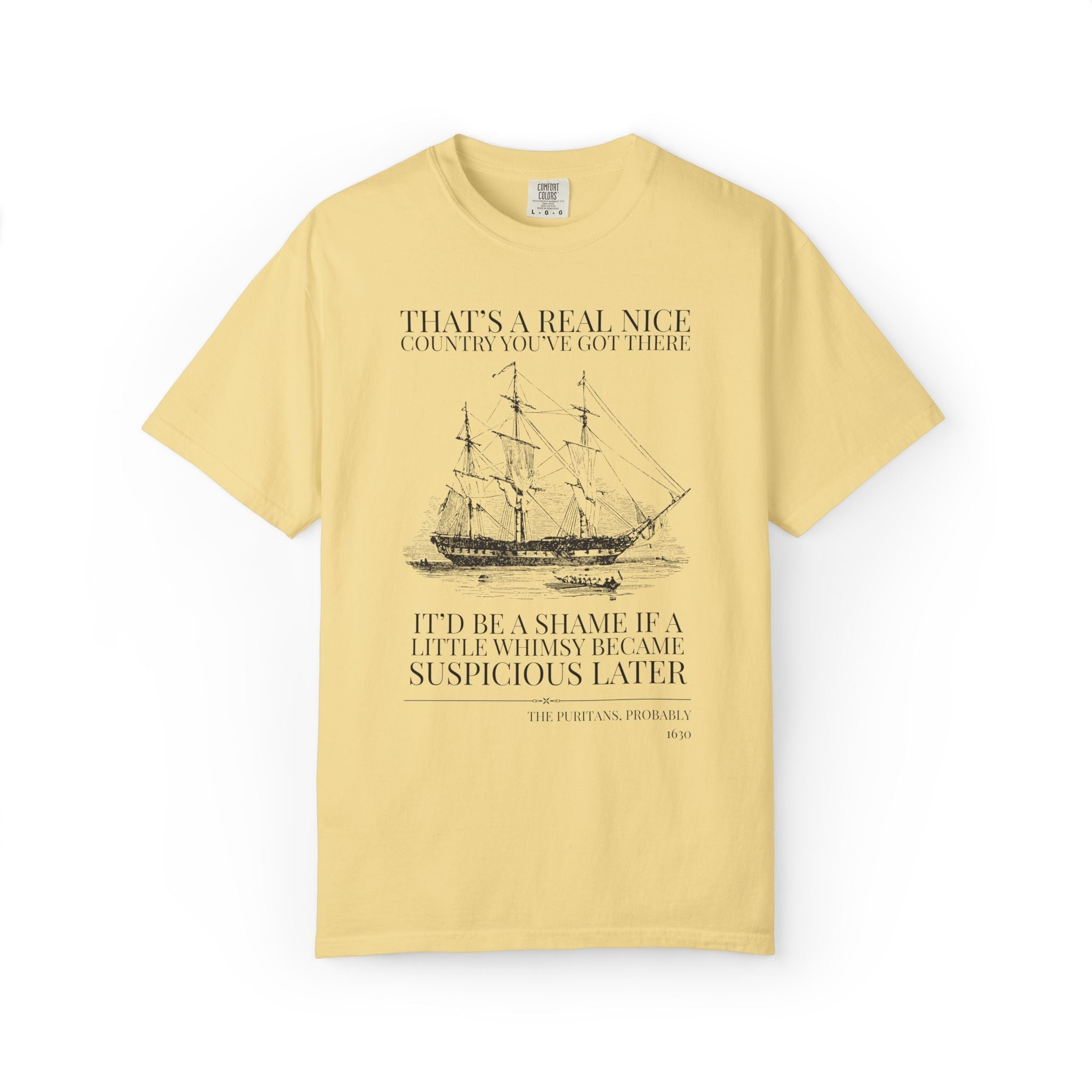 Puritan American History T-Shirt for Early US History Buff, Salem Witch Trials, Spooky History, 17th Century History, Religious History Tee - Opal and June