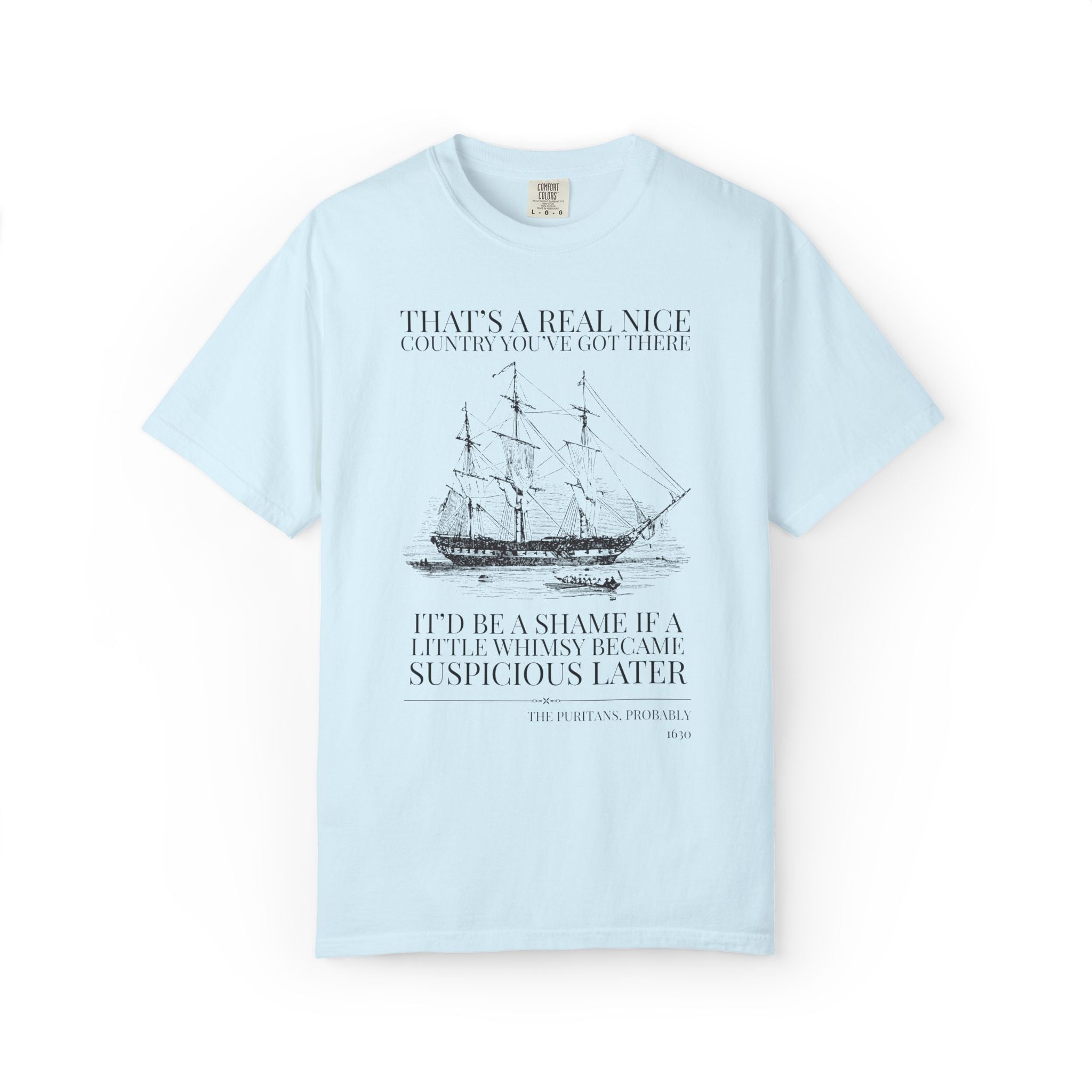 Puritan American History T-Shirt for Early US History Buff, Salem Witch Trials, Spooky History, 17th Century History, Religious History Tee - Opal and June