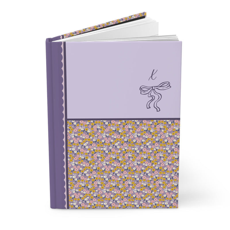 Purple Initial Notebook: X - Opal and June