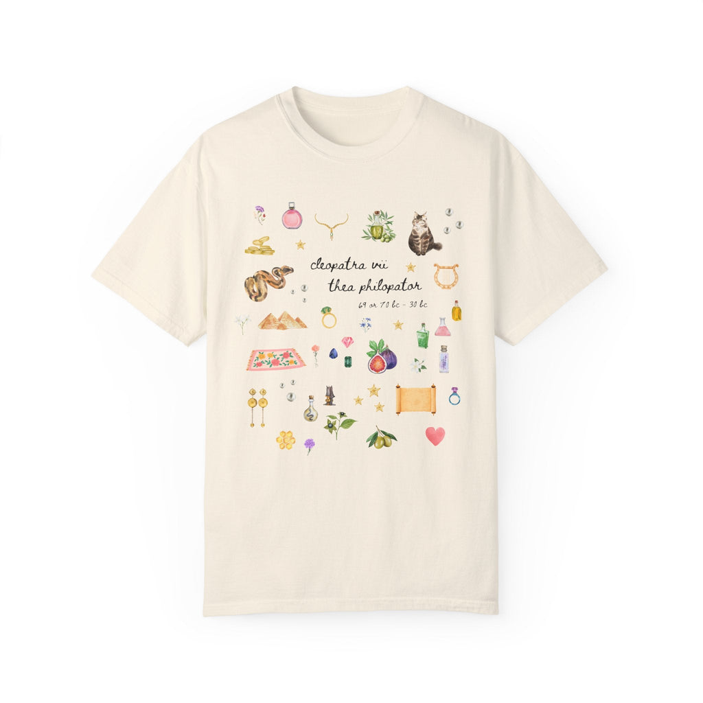 Queen Cleopatra Ancient Egyptian History Shirt for Social Studies Teacher or History Major, Boho Goblincore Maximalist Womens History Tee - Opal and June