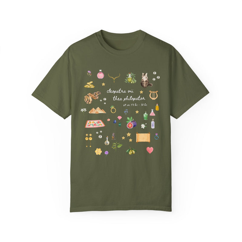 Queen Cleopatra Ancient Egyptian History Shirt for Social Studies Teacher or History Major, Boho Goblincore Maximalist Womens History Tee - Opal and June