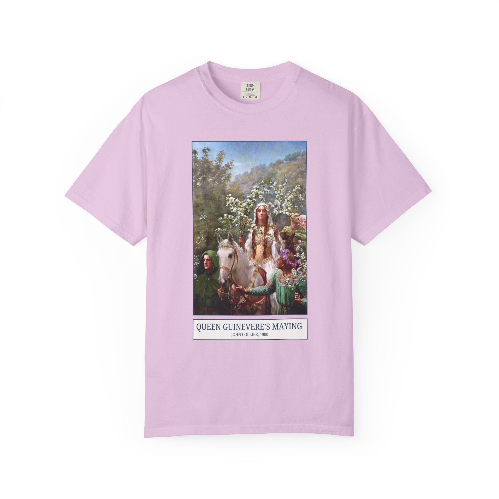Queen Guinevere's Maying by John Collier, 19th Century Art History, Tennyson's Idylls of the King, Book Lover Tee Shirt for Art Historian - Opal and June
