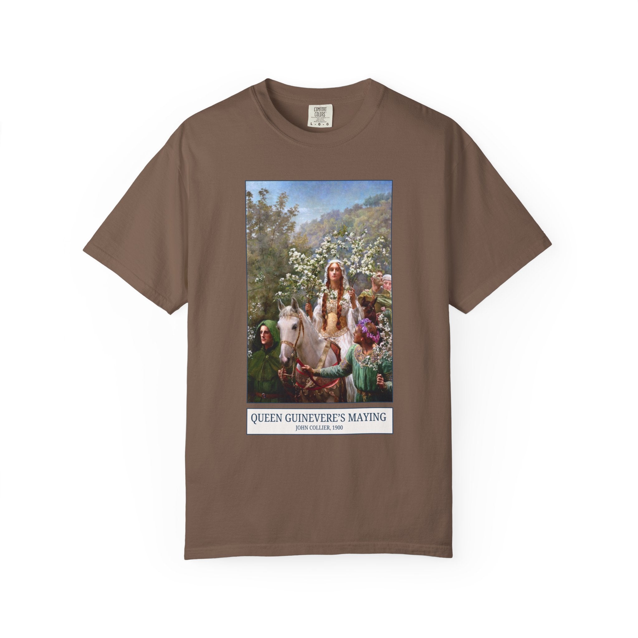 Queen Guinevere's Maying by John Collier, 19th Century Art History, Tennyson's Idylls of the King, Book Lover Tee Shirt for Art Historian - Opal and June