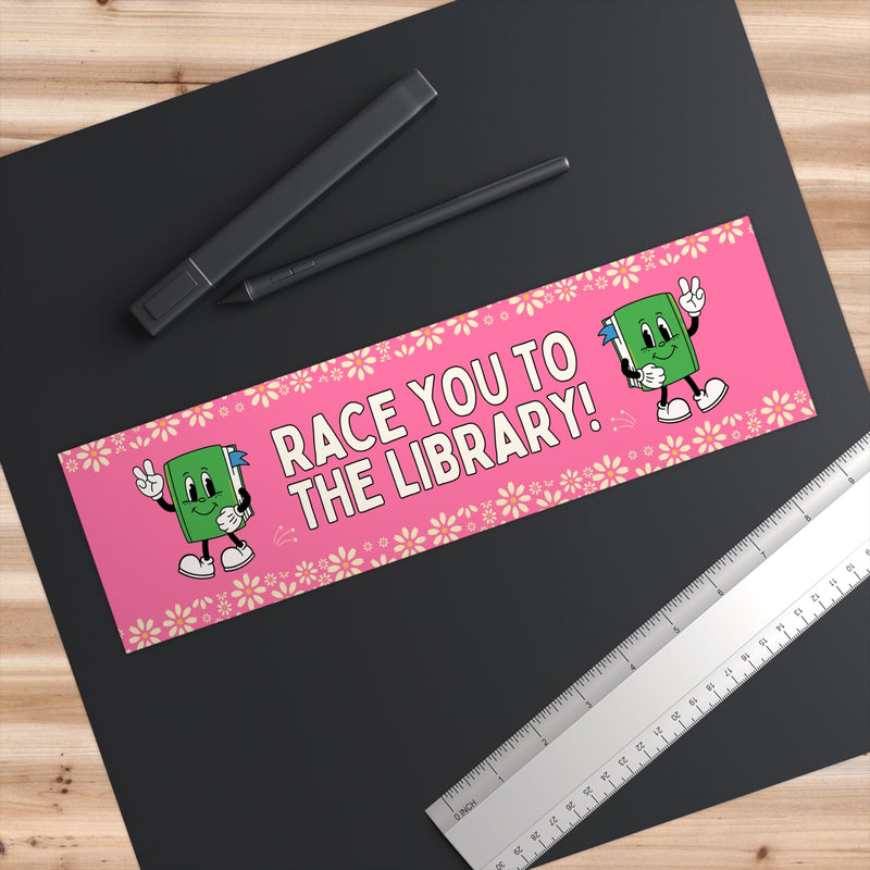 Race You To The Library in Pink - Opal and June