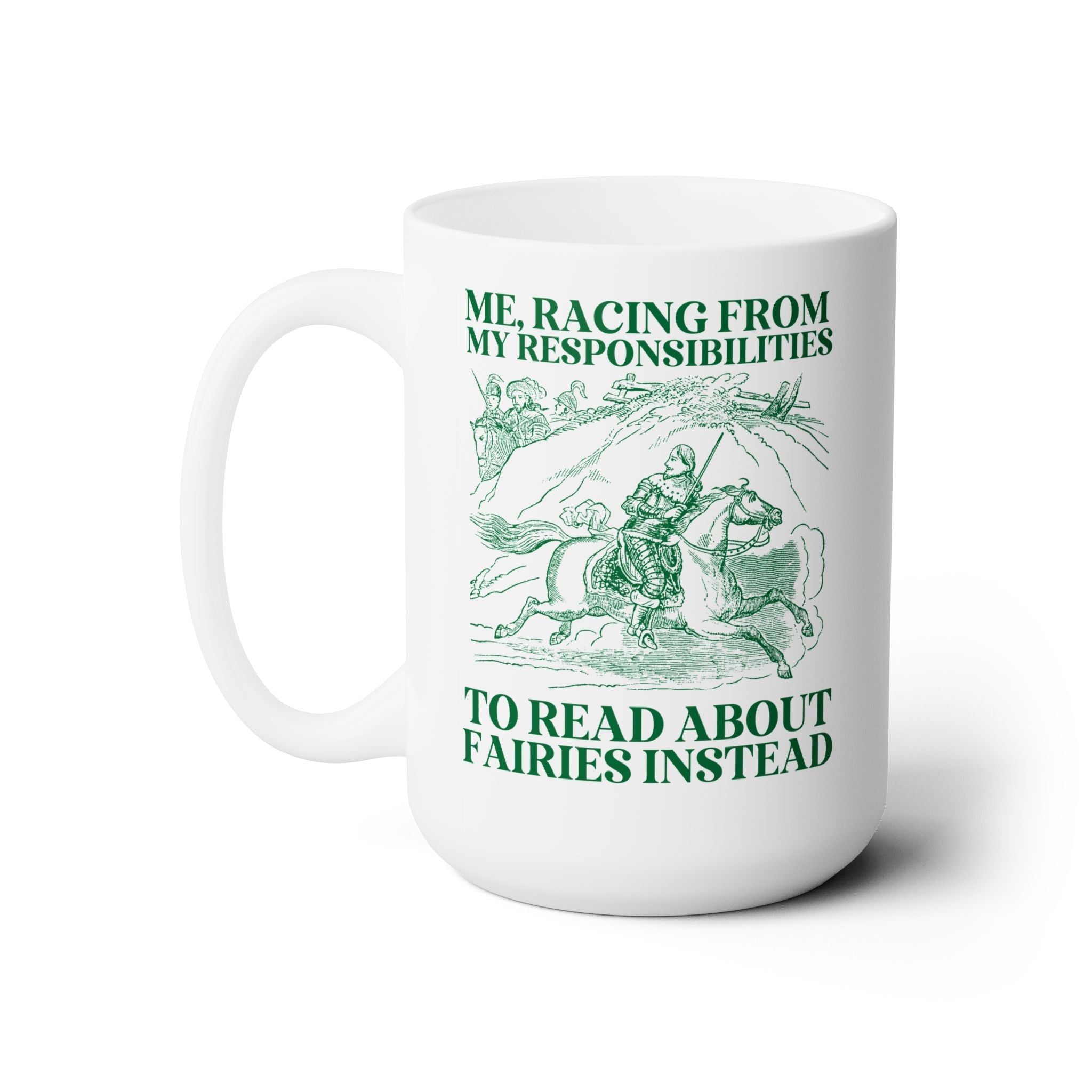 Racing to Read About Fairies Coffee Mug - Opal and June