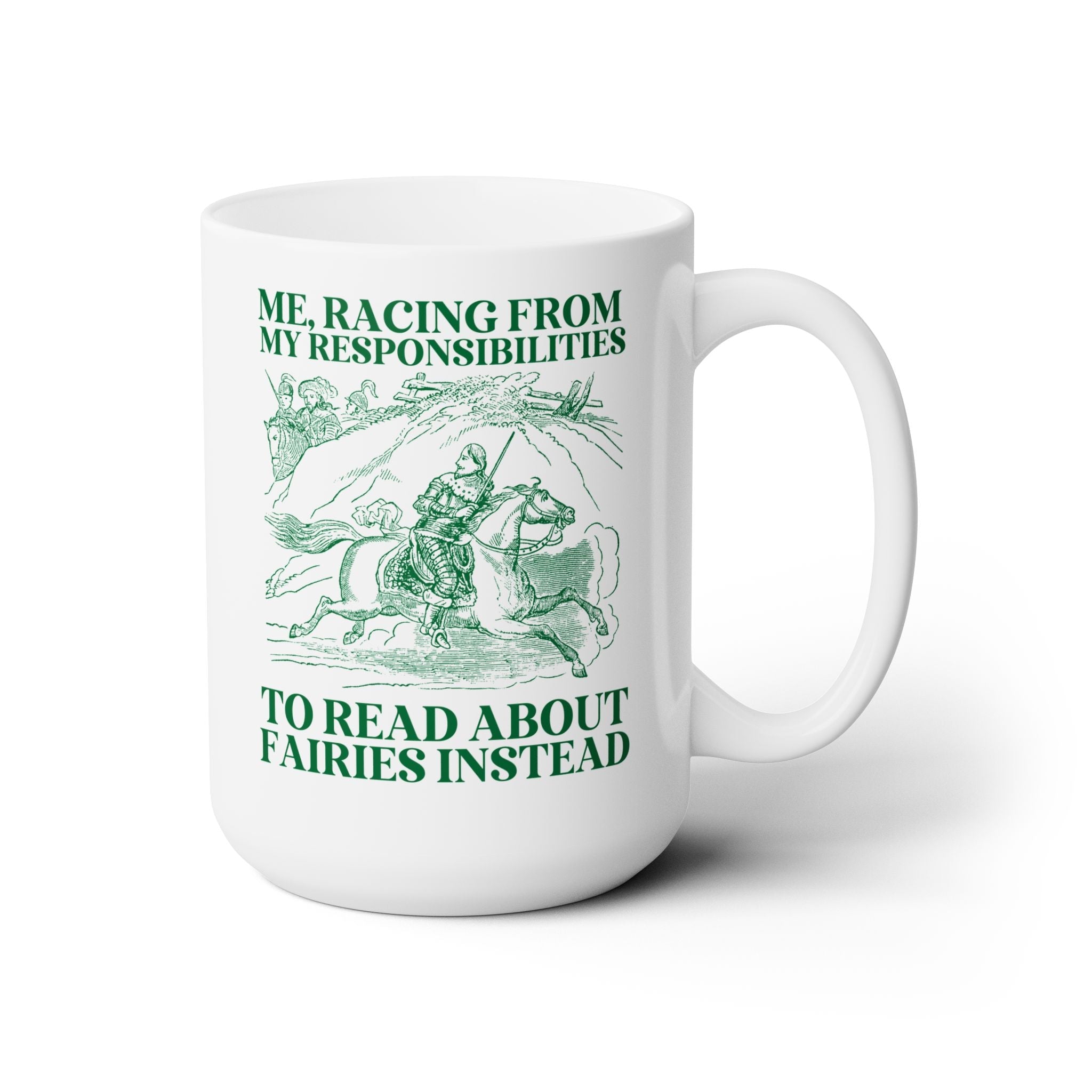 Racing to Read About Fairies Coffee Mug - Opal and June