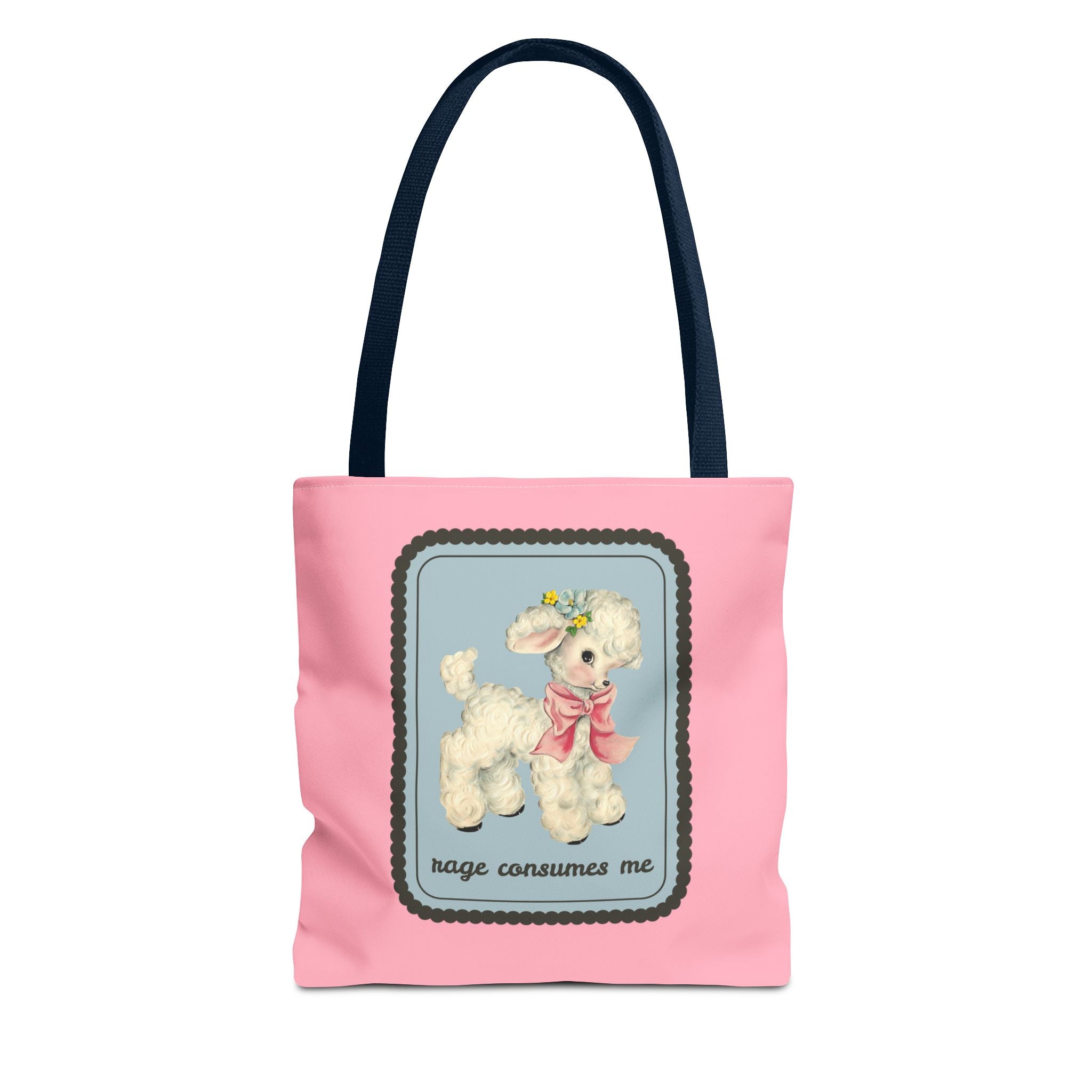 Rage Consumes Me Tote Bag with Flowers, Animal Lover Gift for Daughter or Sister, Funny Sarcastic Feminist Tote Bag for Democrat or Mom - Opal and June