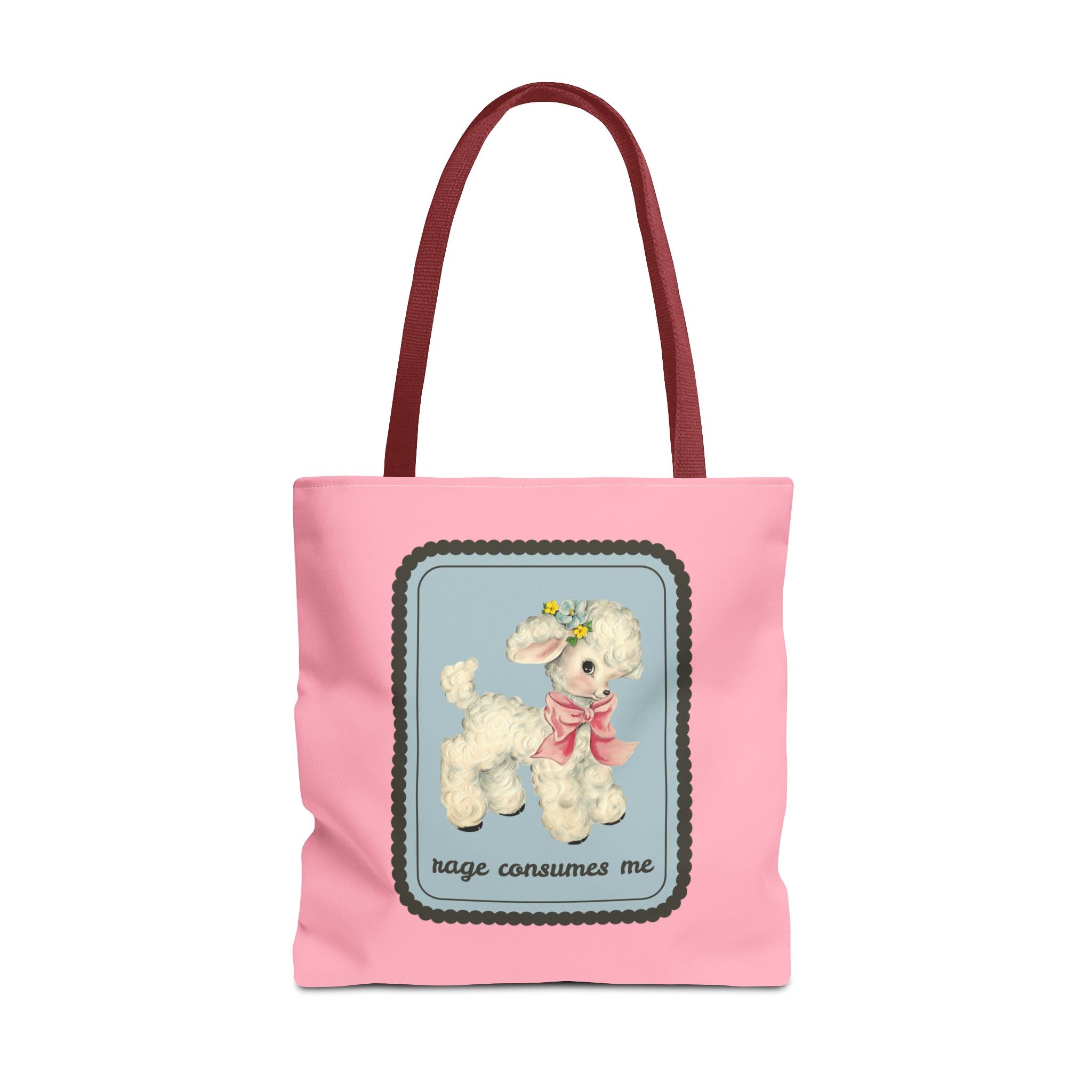 Rage Consumes Me Tote Bag with Flowers, Animal Lover Gift for Daughter or Sister, Funny Sarcastic Feminist Tote Bag for Democrat or Mom - Opal and June