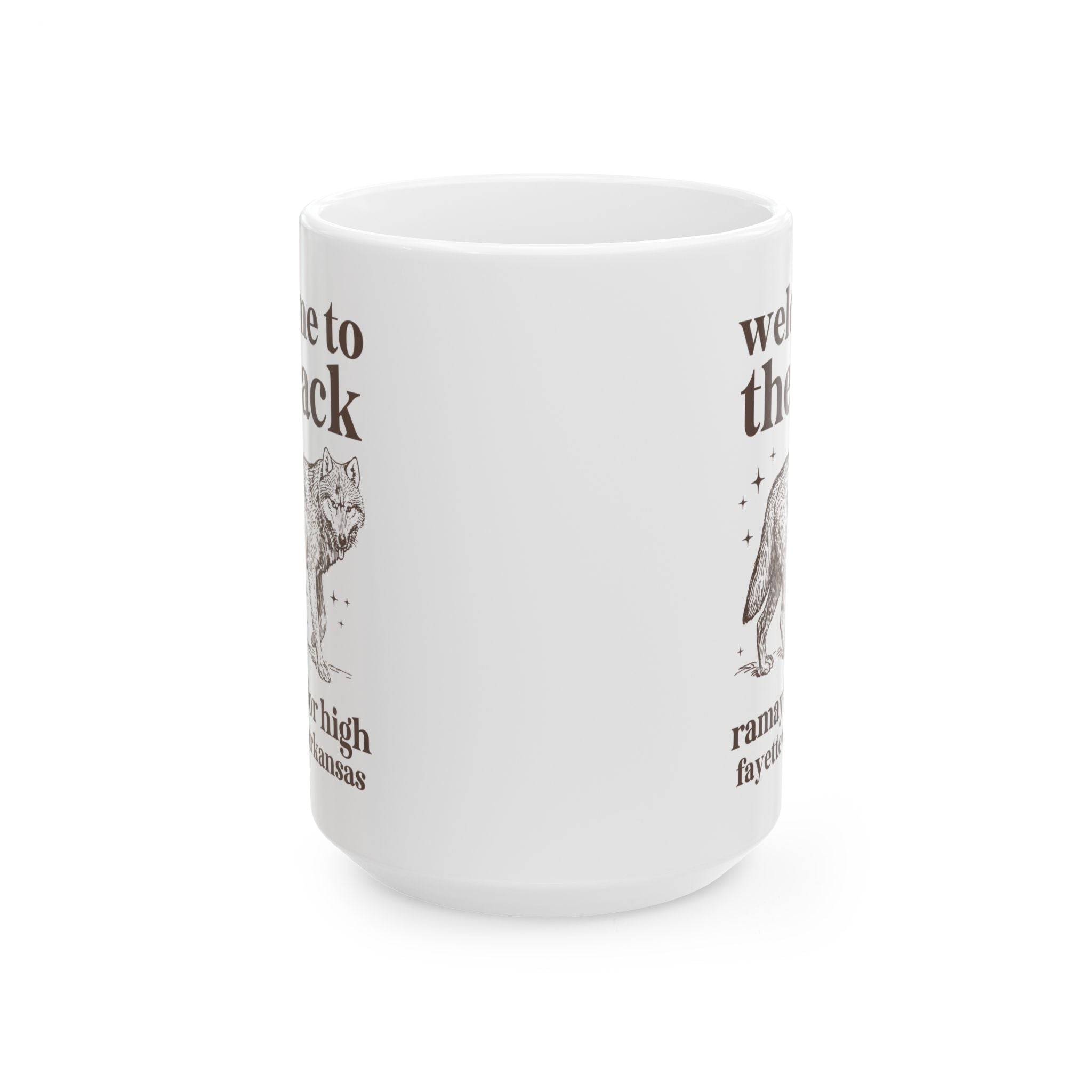 Ramay Junior High School Coffee Mug: Welcome to the Pack | FPS + Opal and June 15 Oz Coffee Mug, Fayetteville Public Schools - Opal and June