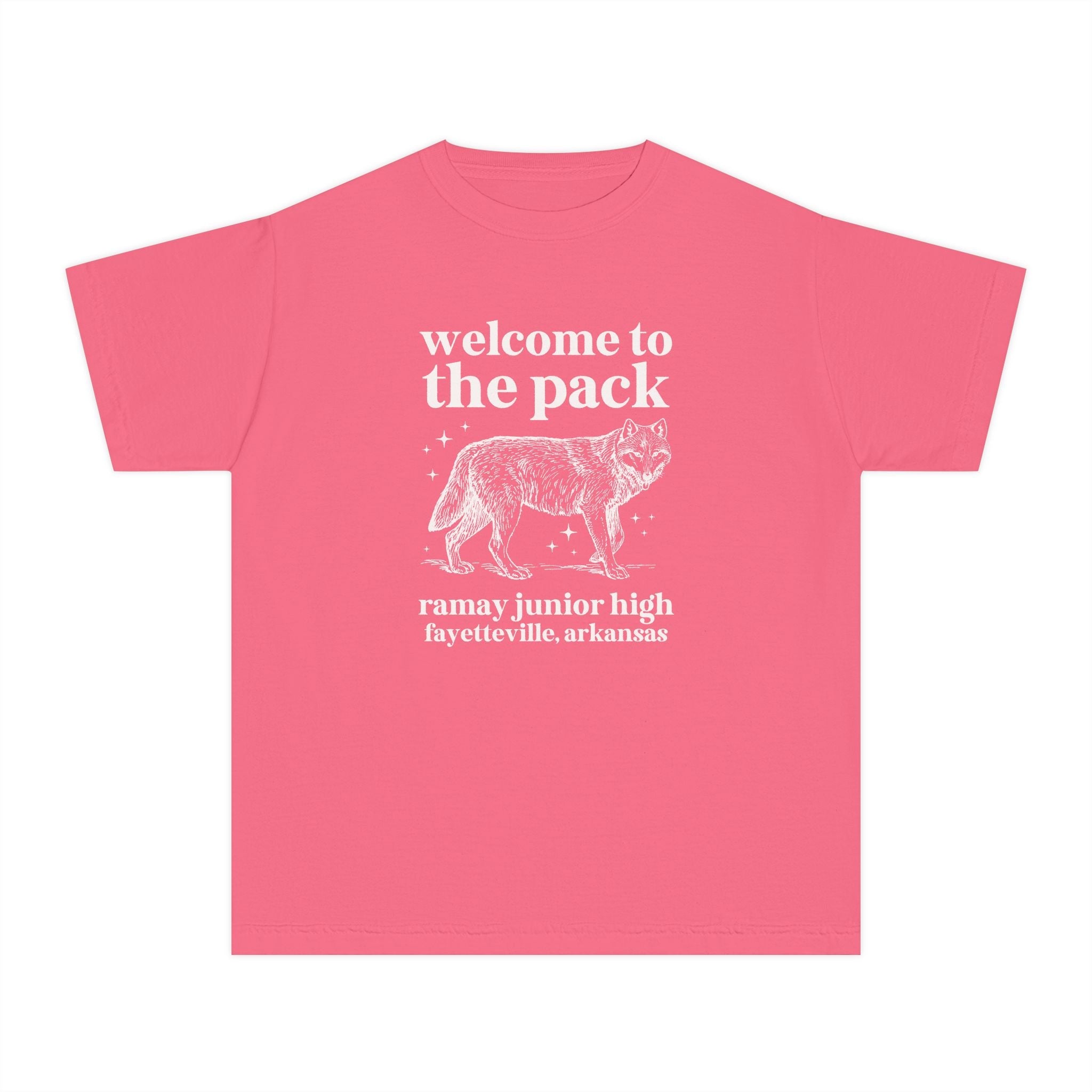 Ramay Junior High School Kids Tee Shirt: Welcome to the Pack | FPS + Opal and June Kids Tee Shirt, Fayetteville Public Schools - Opal and June