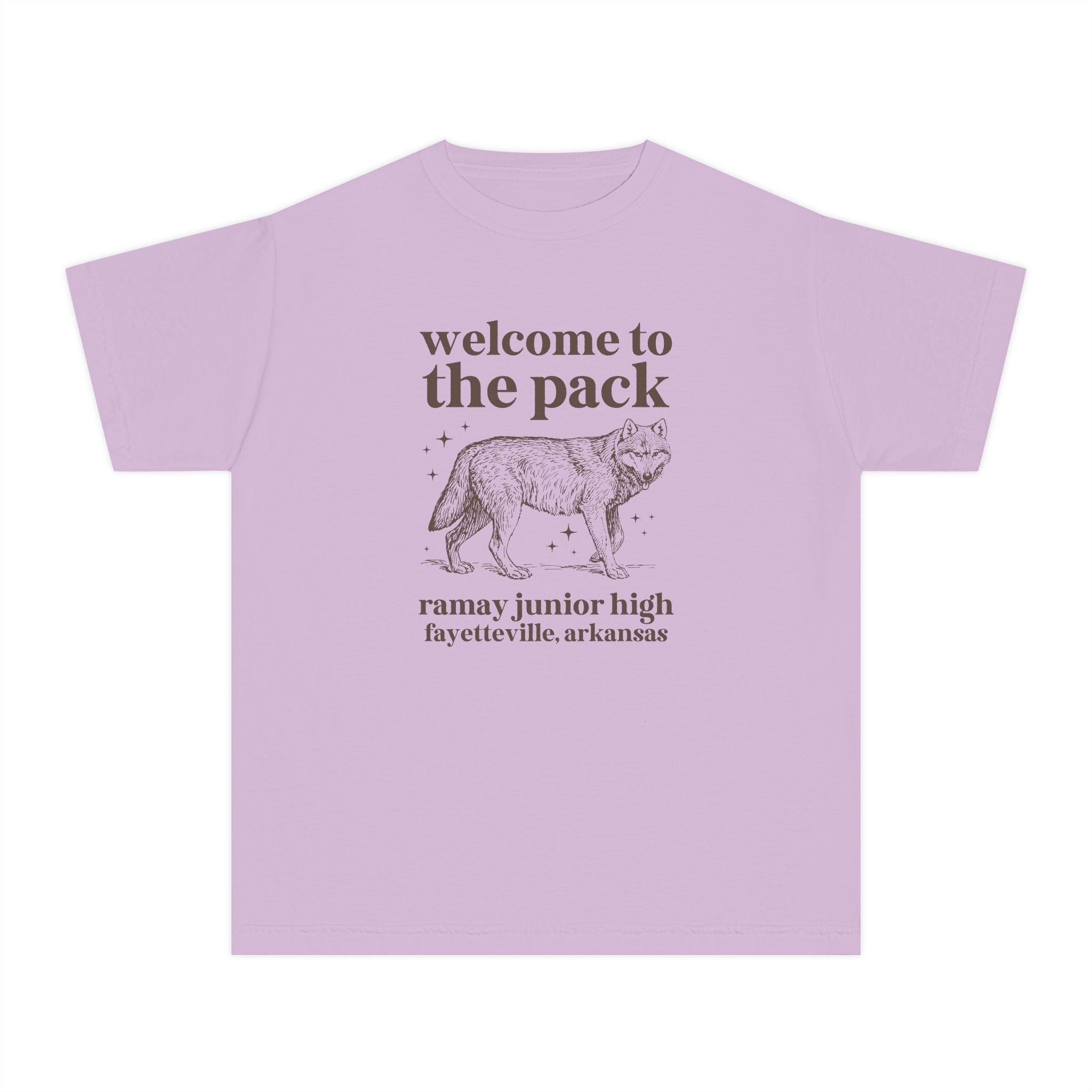 Ramay Junior High School Kids Tee Shirt: Welcome to the Pack | FPS + Opal and June Kids Tee Shirt, Fayetteville Public Schools - Opal and June