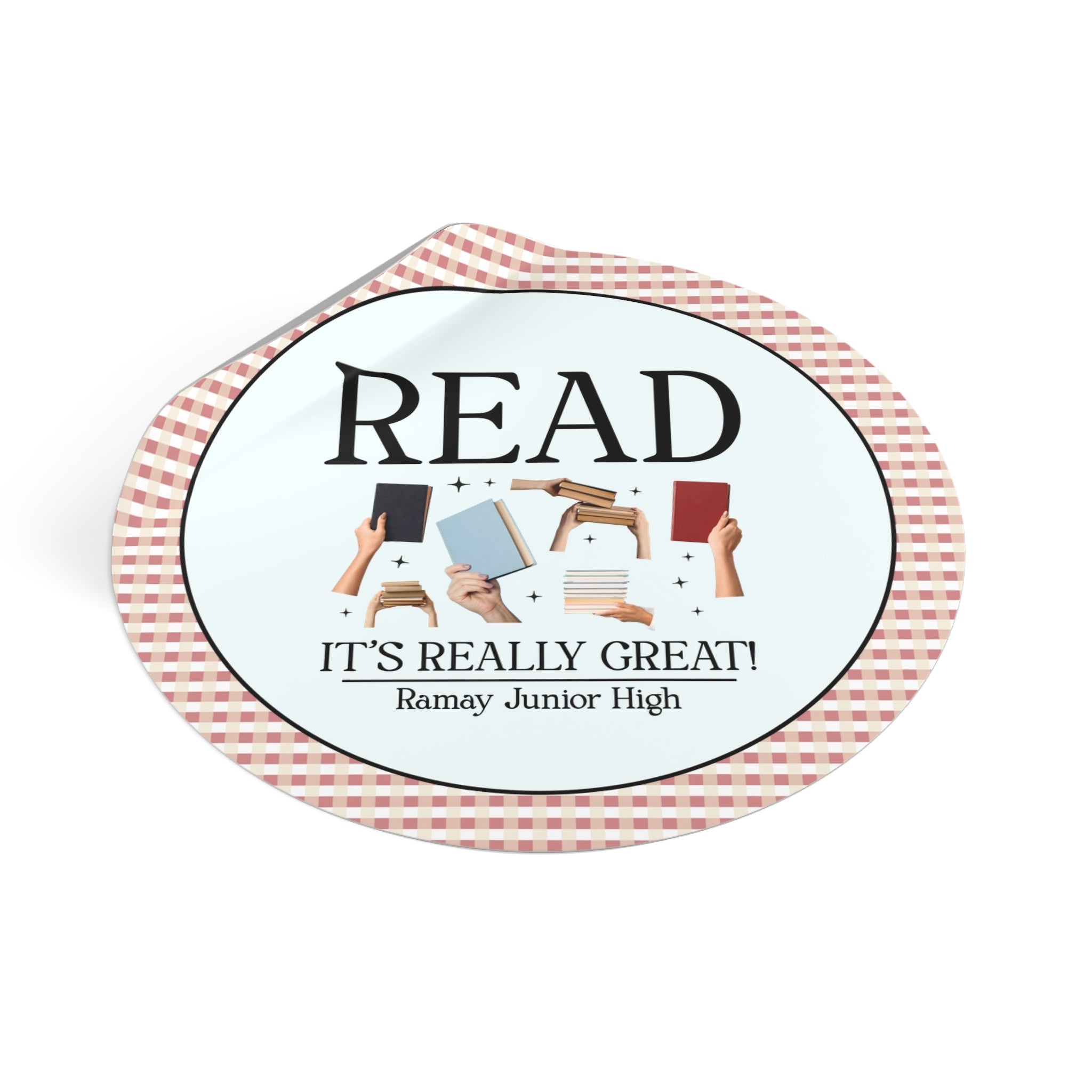Ramay Junior High School Sticker: Read It's Really Great | FPS + Opal and June Sticker, Fayetteville Public Schools - Opal and June