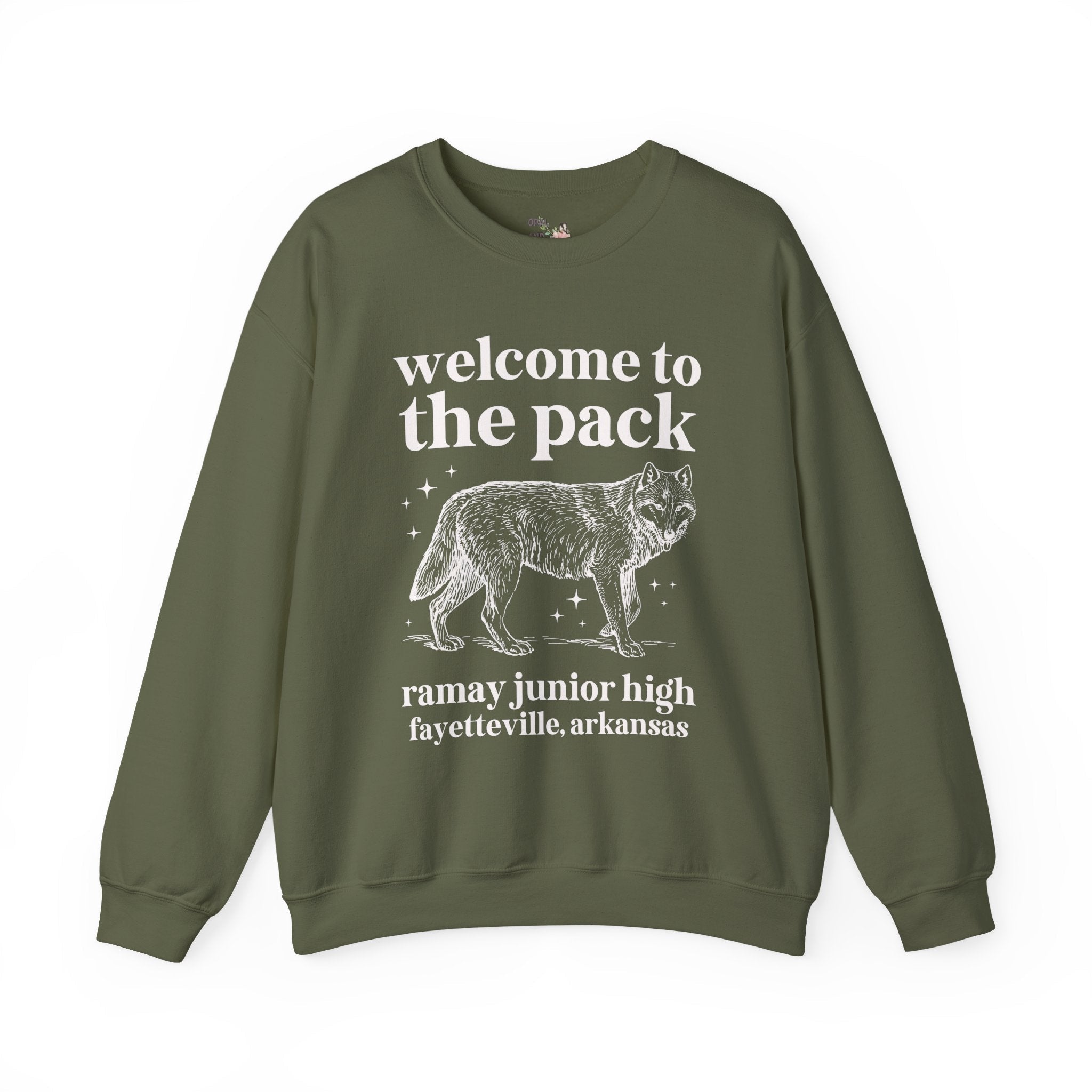 Ramay Junior High School Sweatshirt: Welcome to the Pack | FPS + Opal and June Sweatshirt, Fayetteville Public Schools - Opal and June