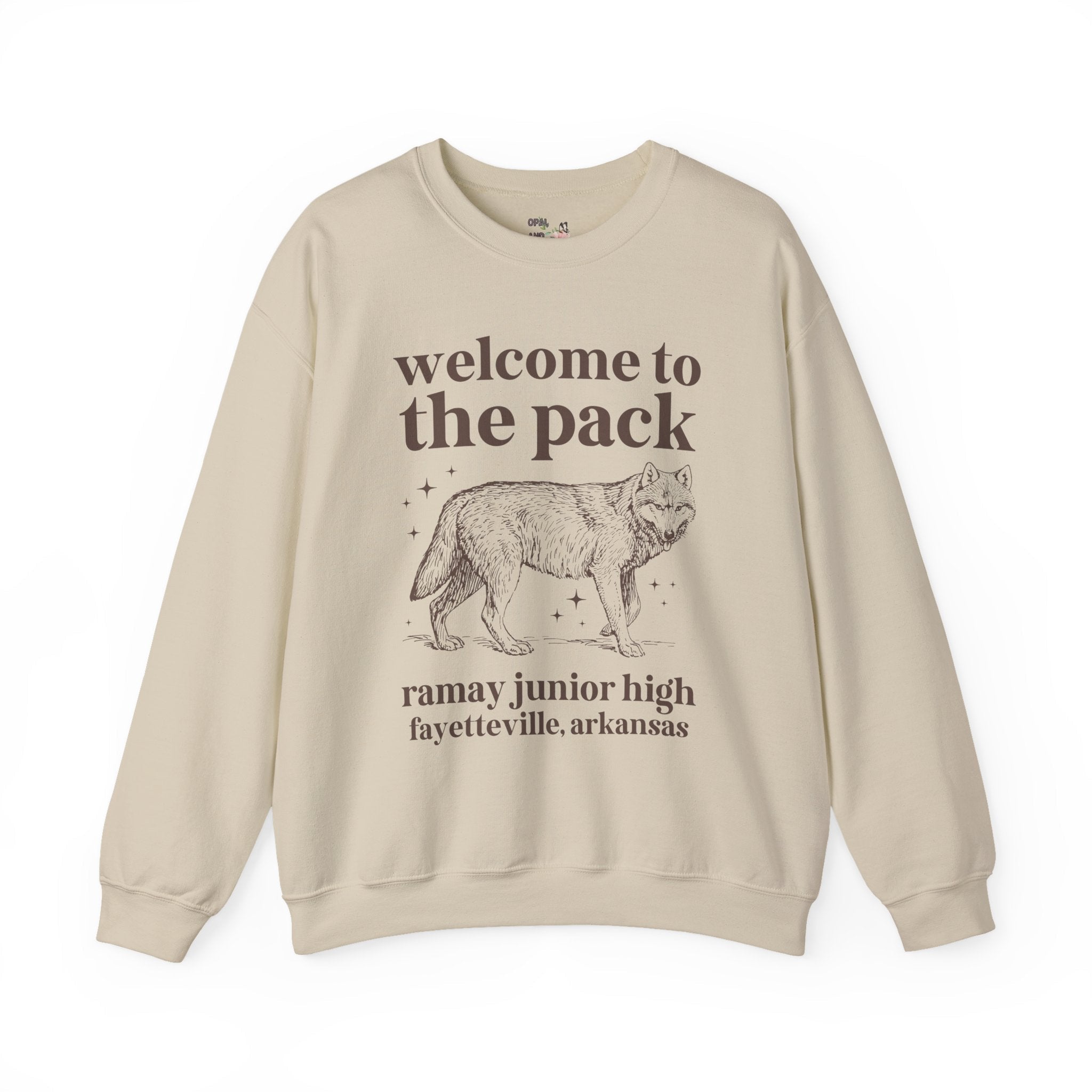 Ramay Junior High School Sweatshirt: Welcome to the Pack | FPS + Opal and June Sweatshirt, Fayetteville Public Schools - Opal and June