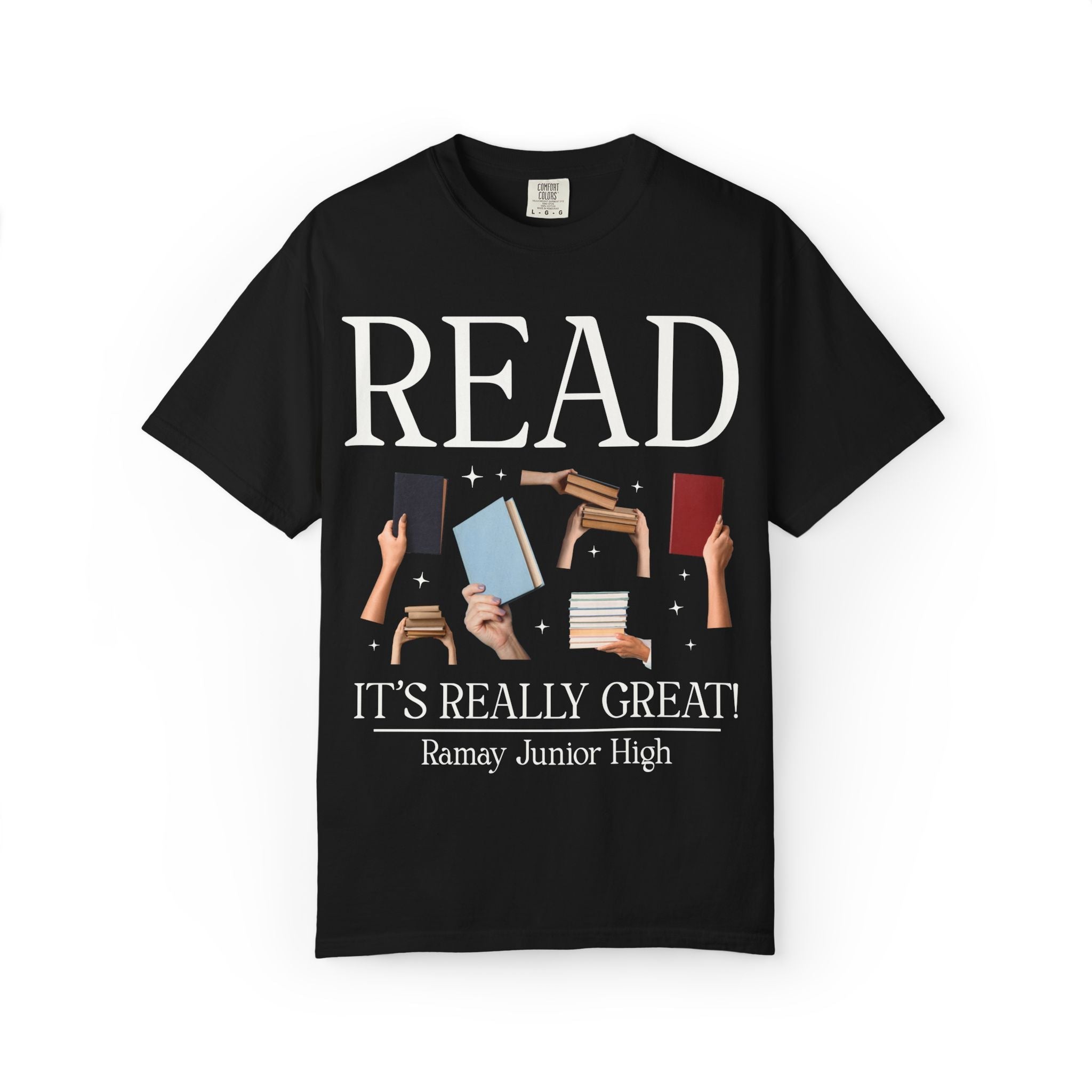 Ramay Junior High School Tee Shirt: Read It's Really Great | FPS + Opal and June Tee Shirt, Fayetteville Public Schools - Opal and June