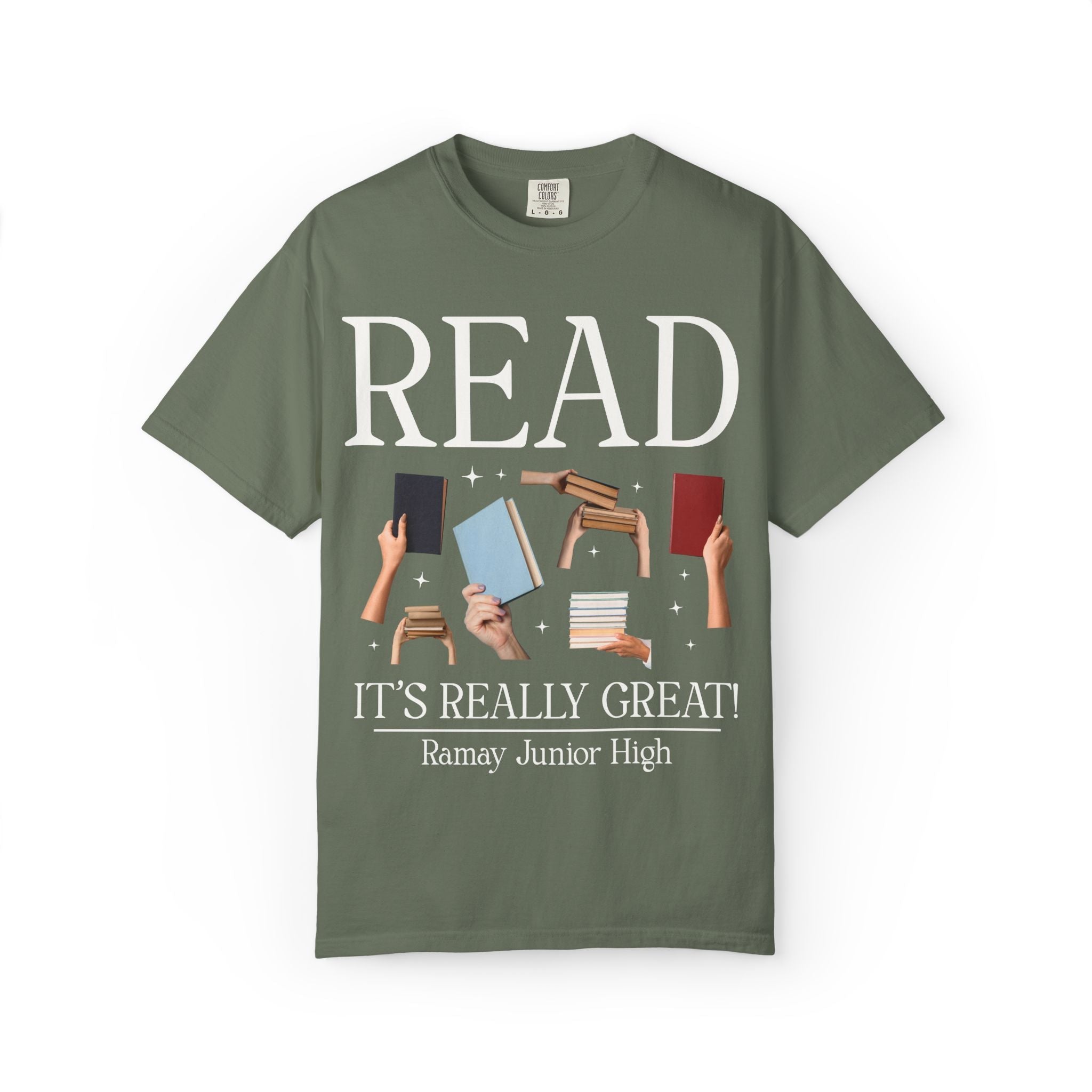 Ramay Junior High School Tee Shirt: Read It's Really Great | FPS + Opal and June Tee Shirt, Fayetteville Public Schools - Opal and June