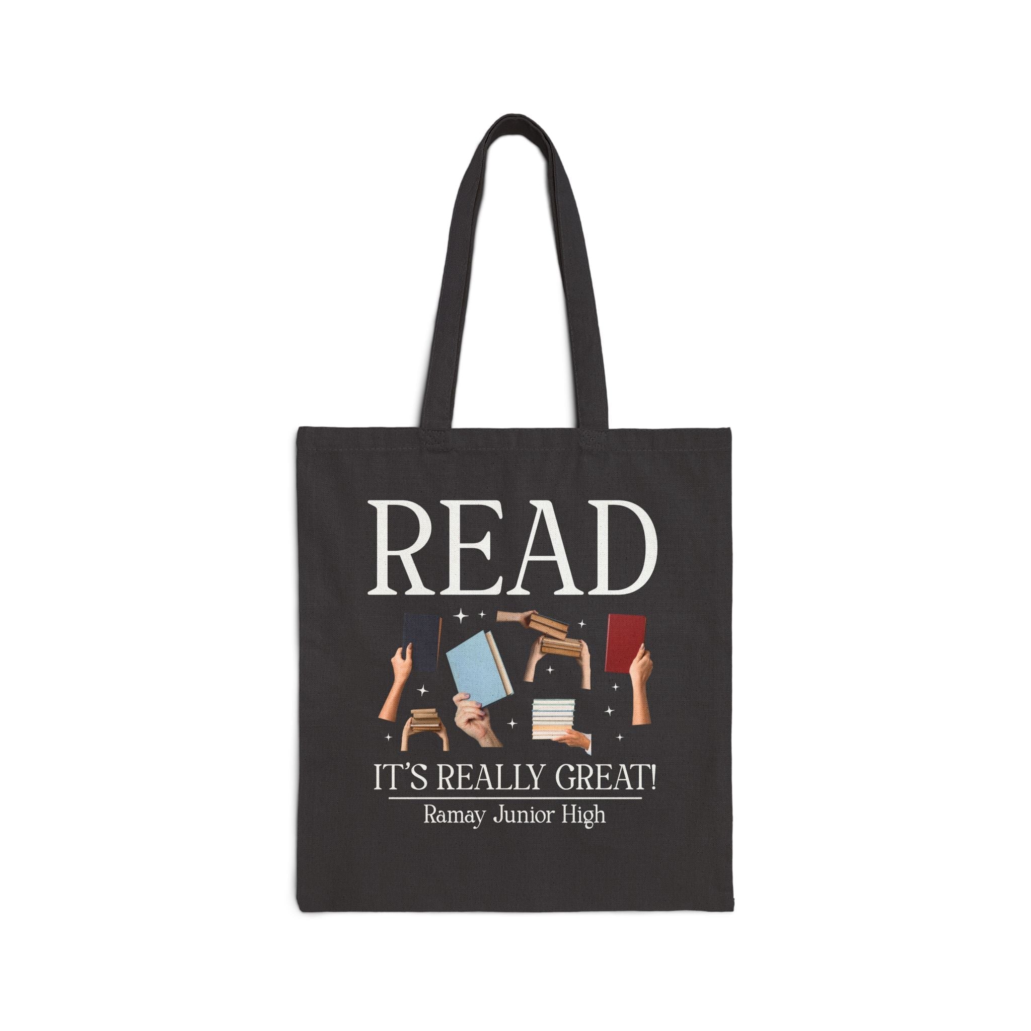 Ramay Junior High School Tote Bag: Read It's Really Great | FPS + Opal and June Tote Bag, Fayetteville Public Schools - Opal and June