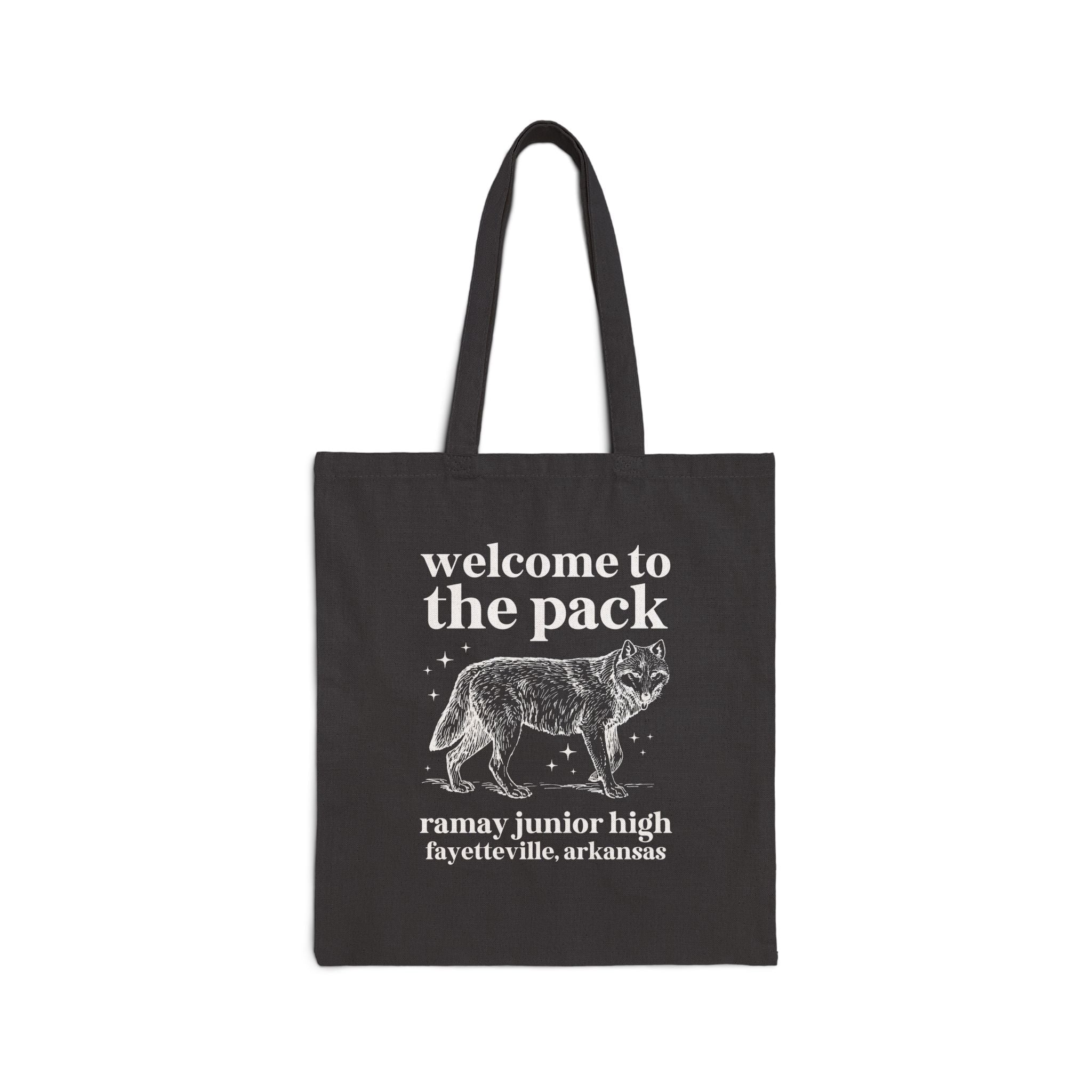 Ramay Junior High School Tote Bag: Welcome to the Pack | FPS + Opal and June Tote Bag, Fayetteville Public Schools - Opal and June