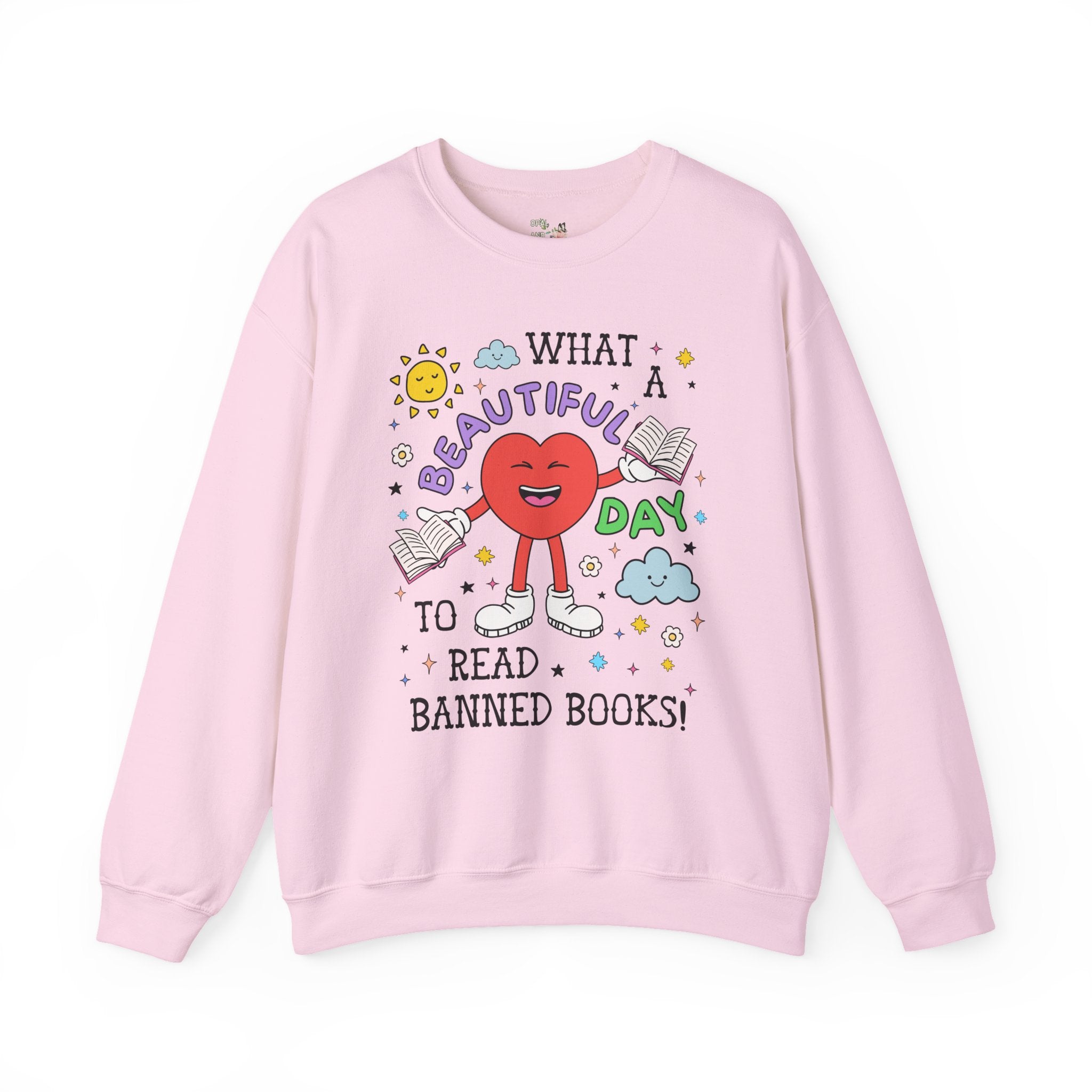Read Banned Books Librarian Sweatshirt, Reading Teacher or Leftist Bookworm, Cute 90s Aesthetic Book Lover Gift Idea, Literature Professor - Opal and June