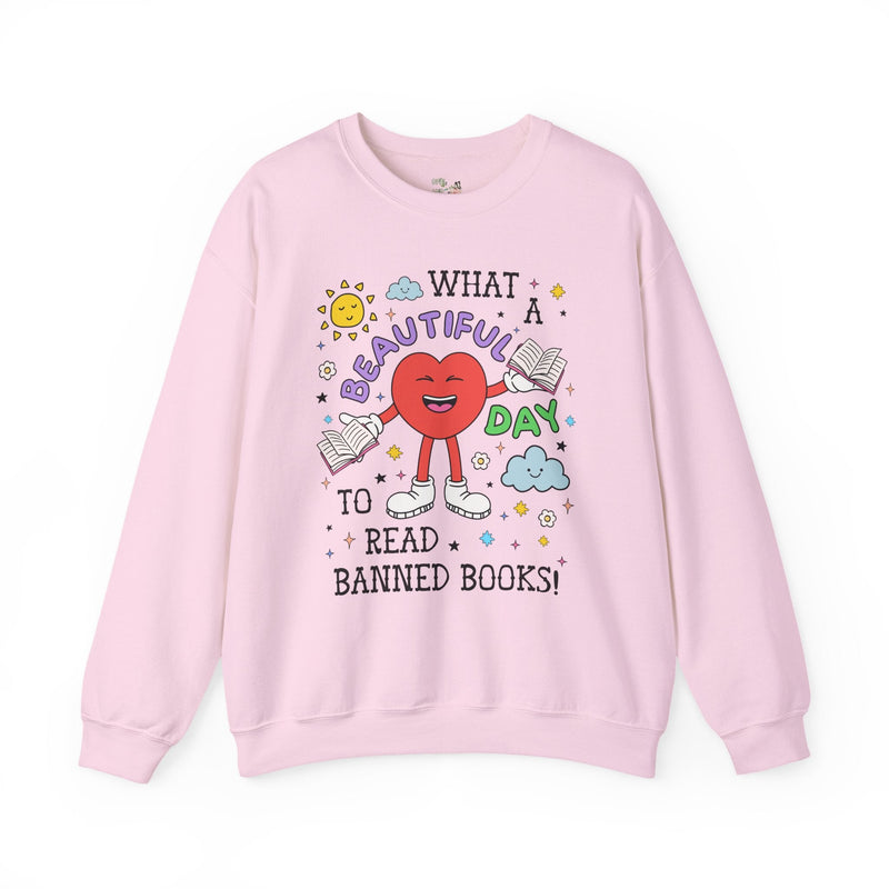 Read Banned Books Librarian Sweatshirt, Reading Teacher or Leftist Bookworm, Cute 90s Aesthetic Book Lover Gift Idea, Literature Professor - Opal and June