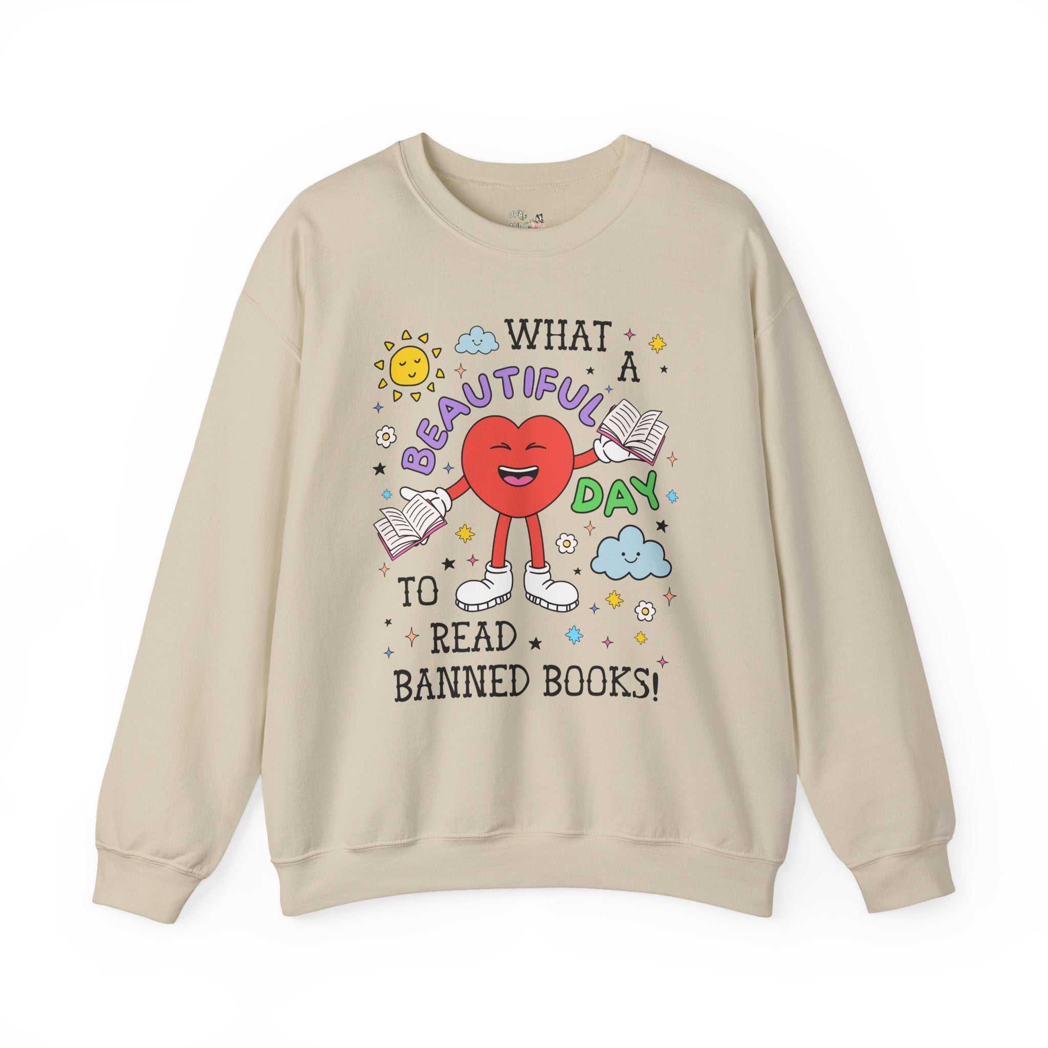 Read Banned Books Librarian Sweatshirt, Reading Teacher or Leftist Bookworm, Cute 90s Aesthetic Book Lover Gift Idea, Literature Professor - Opal and June