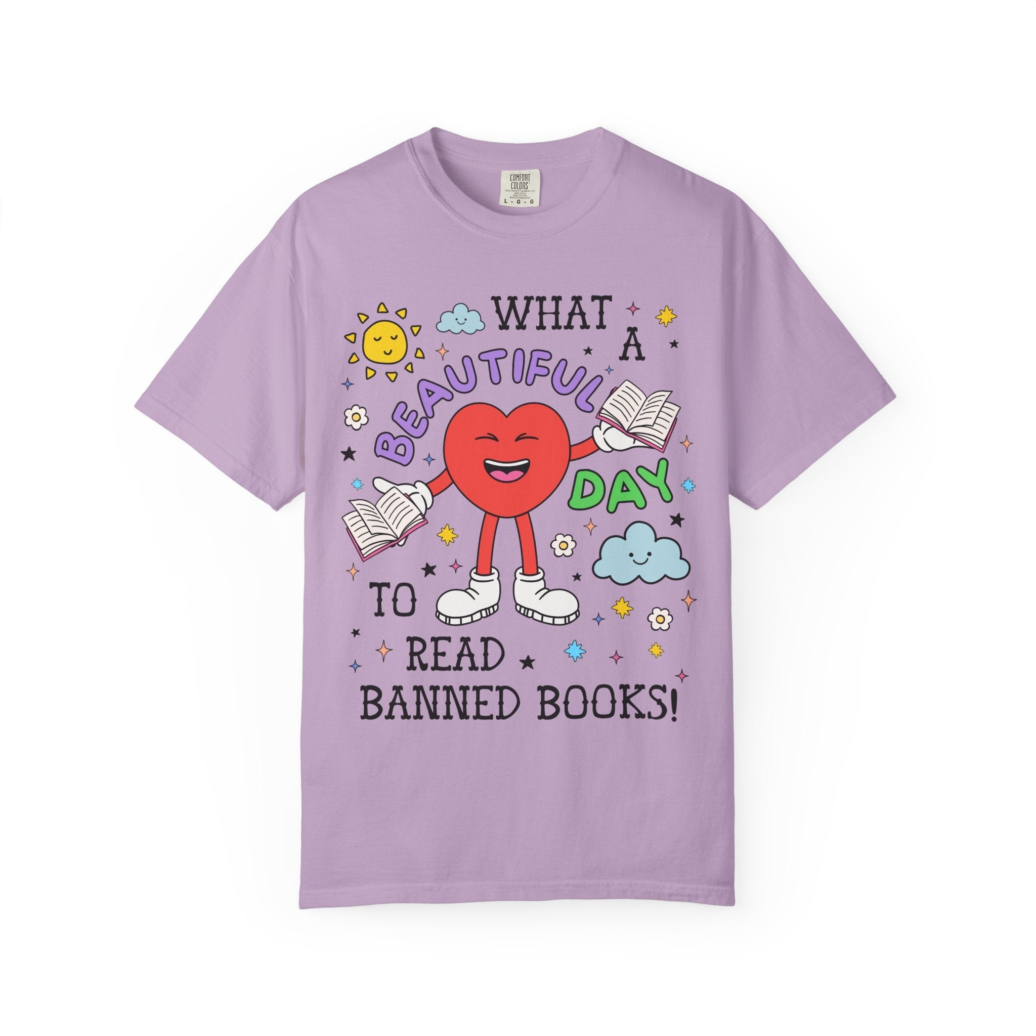 Read Banned Books Librarian T-Shirt for Reading Teacher or Leftist Bookworm, Cute 90s Aesthetic Book Lover Gift Idea, Literature Professor - Opal and June
