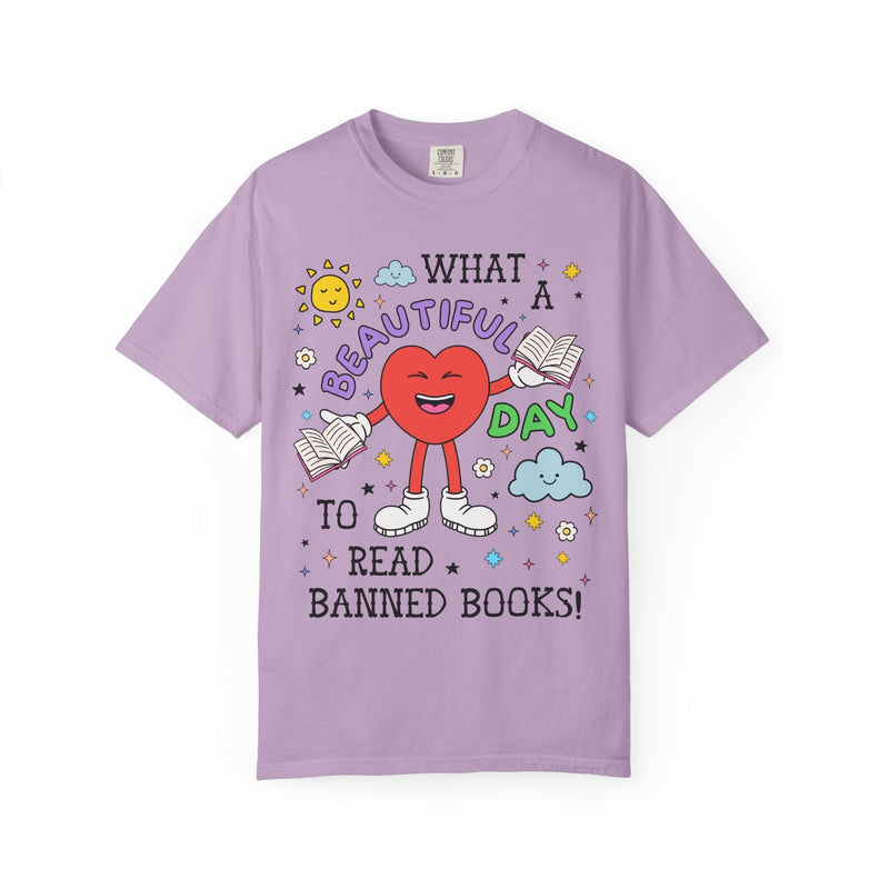 Read Banned Books Librarian T-Shirt for Reading Teacher or Leftist Bookworm, Cute 90s Aesthetic Book Lover Gift Idea, Literature Professor - Opal and June