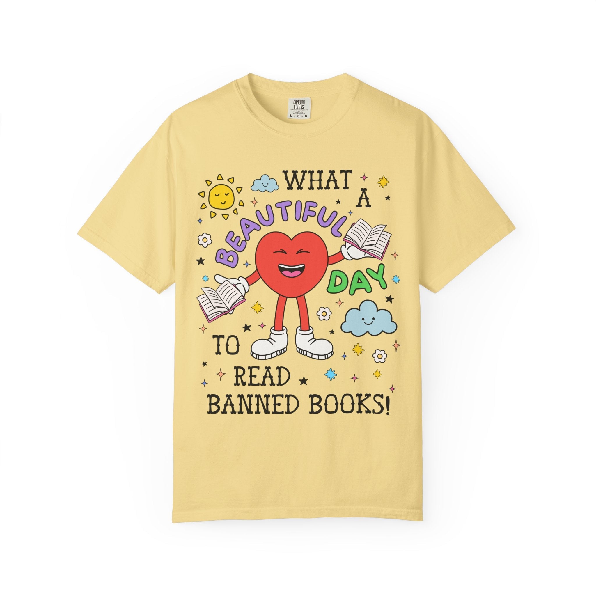 Read Banned Books Librarian T-Shirt for Reading Teacher or Leftist Bookworm, Cute 90s Aesthetic Book Lover Gift Idea, Literature Professor - Opal and June