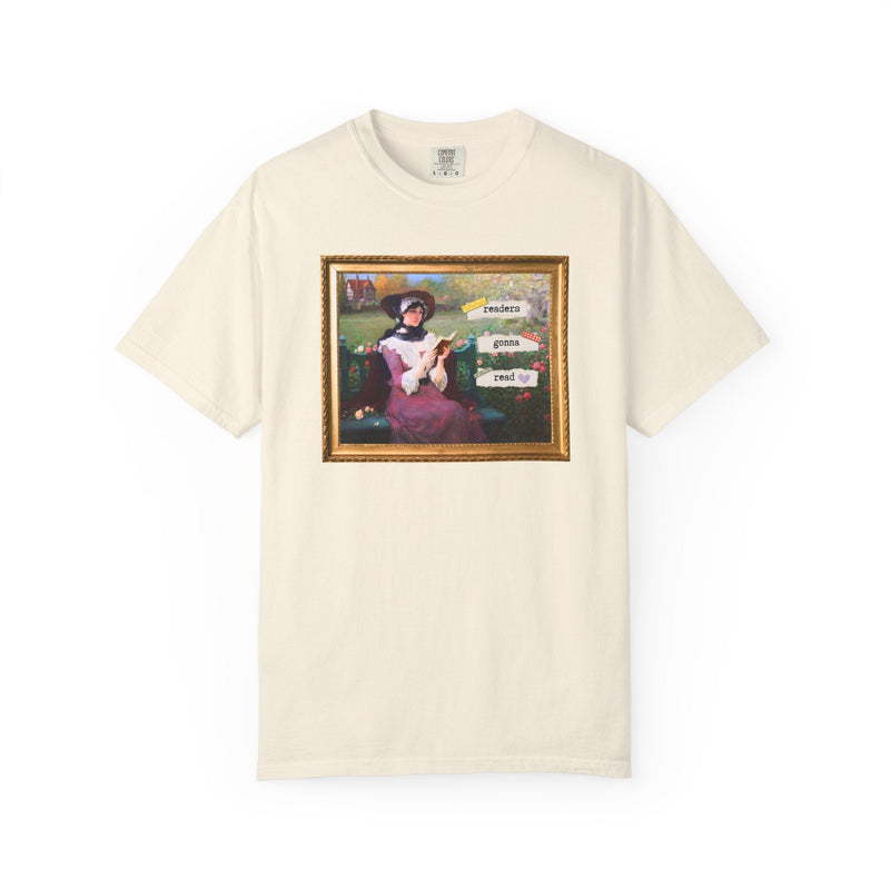 Readers Gonna Read Art History Bookish Tee Shirt for Book Lover, Funny Saying Librarian or School Librarian Tee with 19th Century Painting - Opal and June