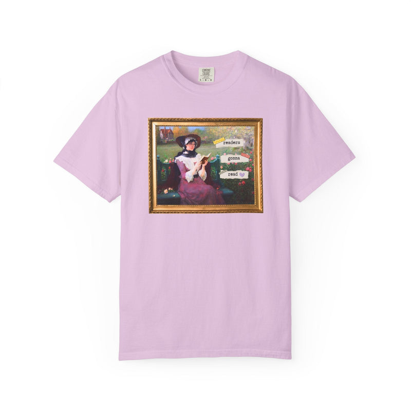 Readers Gonna Read Art History Bookish Tee Shirt for Book Lover, Funny Saying Librarian or School Librarian Tee with 19th Century Painting - Opal and June