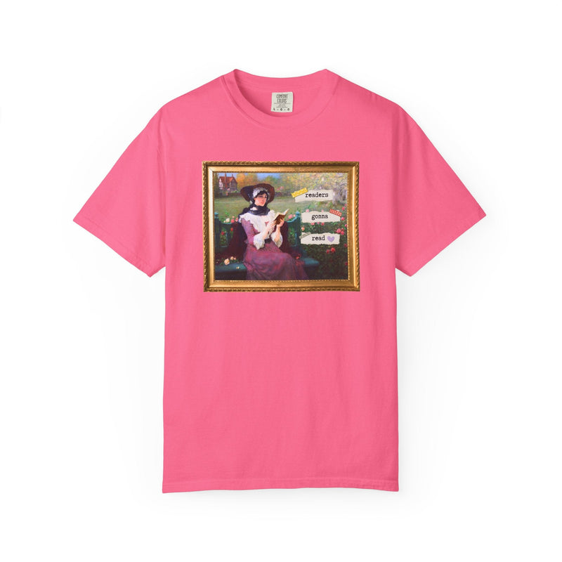Readers Gonna Read Art History Bookish Tee Shirt for Book Lover, Funny Saying Librarian or School Librarian Tee with 19th Century Painting - Opal and June