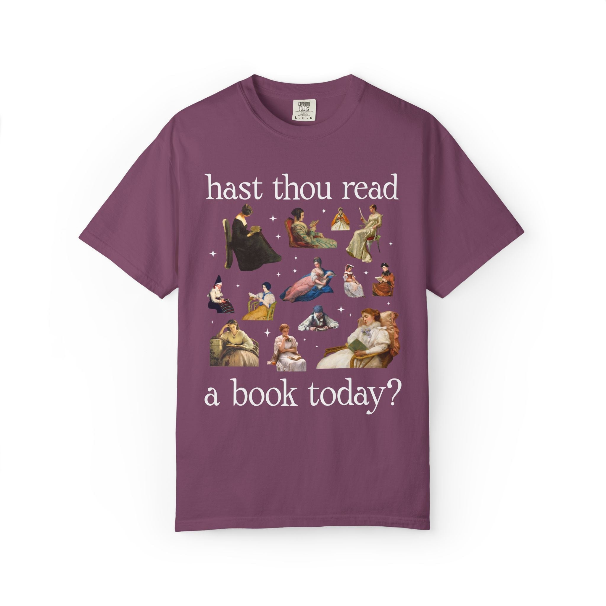 Reading Art History T-Shirt: Hast Thou Read a Book Today? | Cute Bookish T-Shirt with Famous Paintings of Women Reading, Librarian Gift - Opal and June