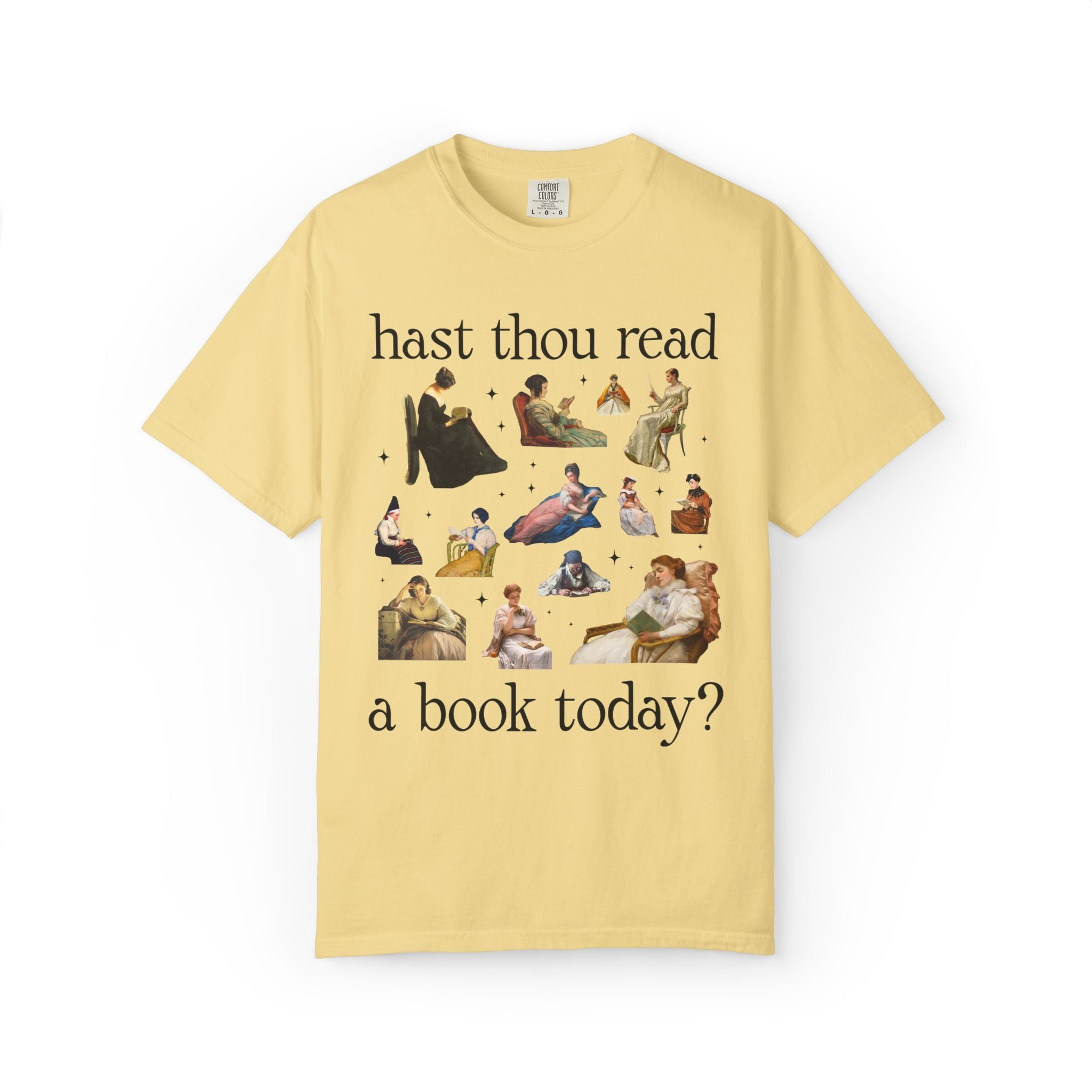 Reading Art History T-Shirt: Hast Thou Read a Book Today? | Cute Bookish T-Shirt with Famous Paintings of Women Reading, Librarian Gift - Opal and June