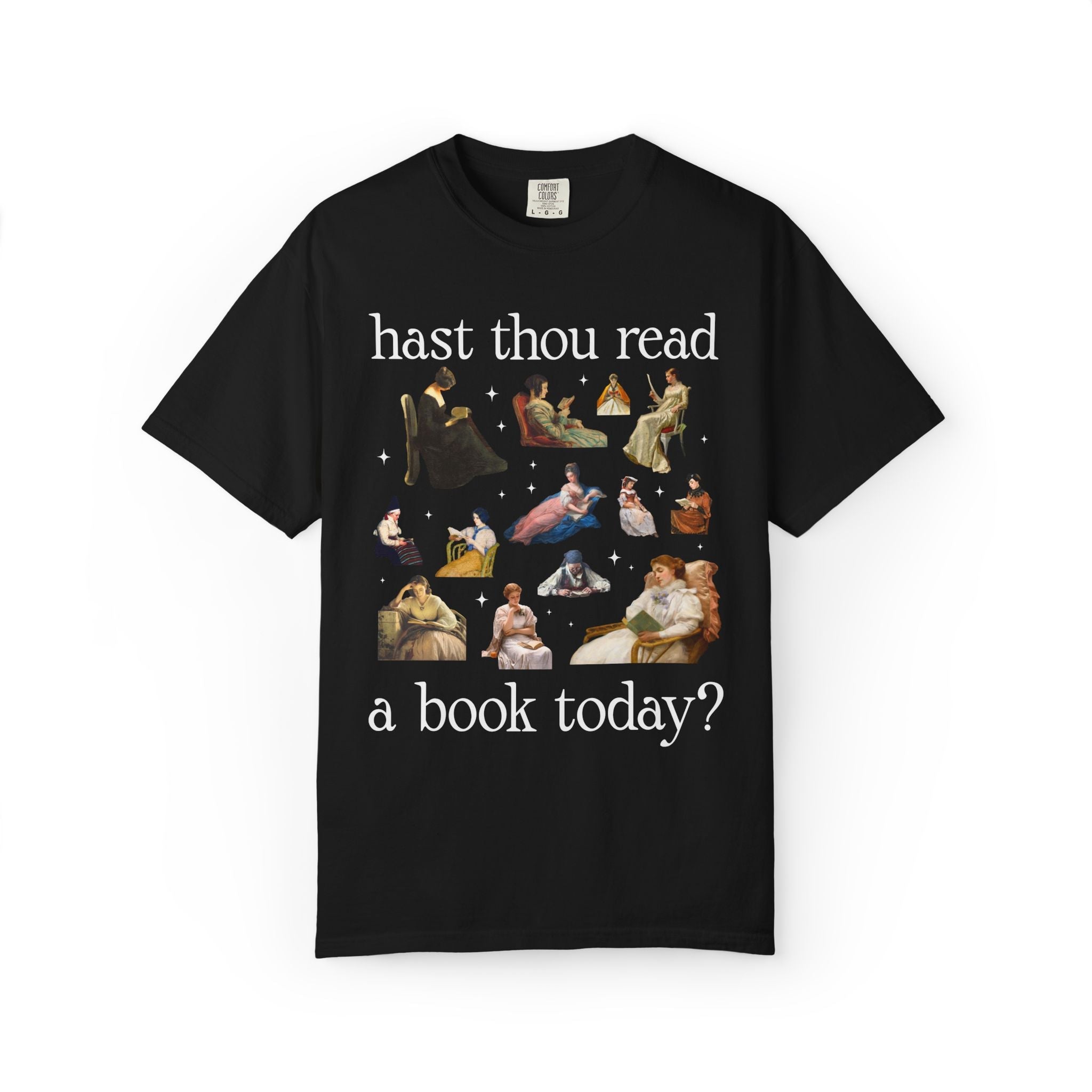 Reading Art History T-Shirt: Hast Thou Read a Book Today? | Cute Bookish T-Shirt with Famous Paintings of Women Reading, Librarian Gift - Opal and June
