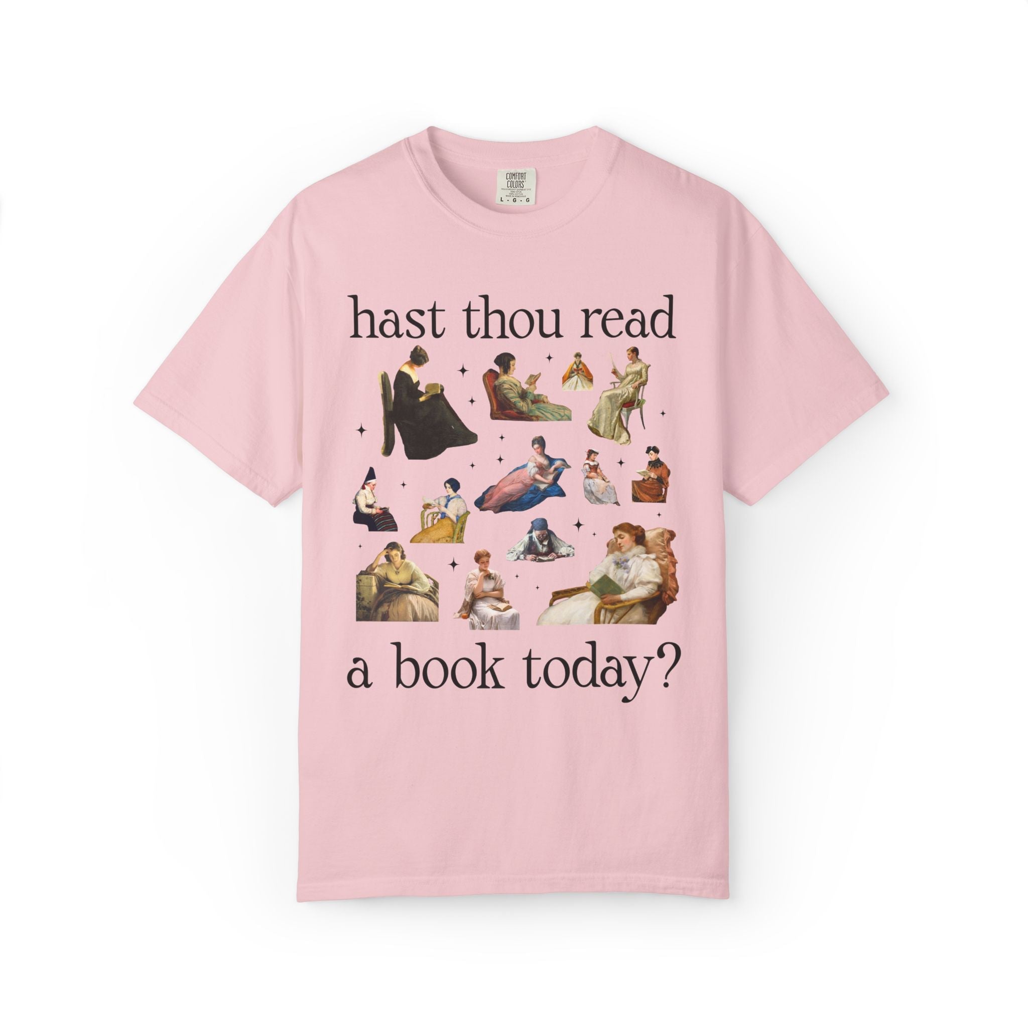 Reading Art History T-Shirt: Hast Thou Read a Book Today? | Cute Bookish T-Shirt with Famous Paintings of Women Reading, Librarian Gift - Opal and June