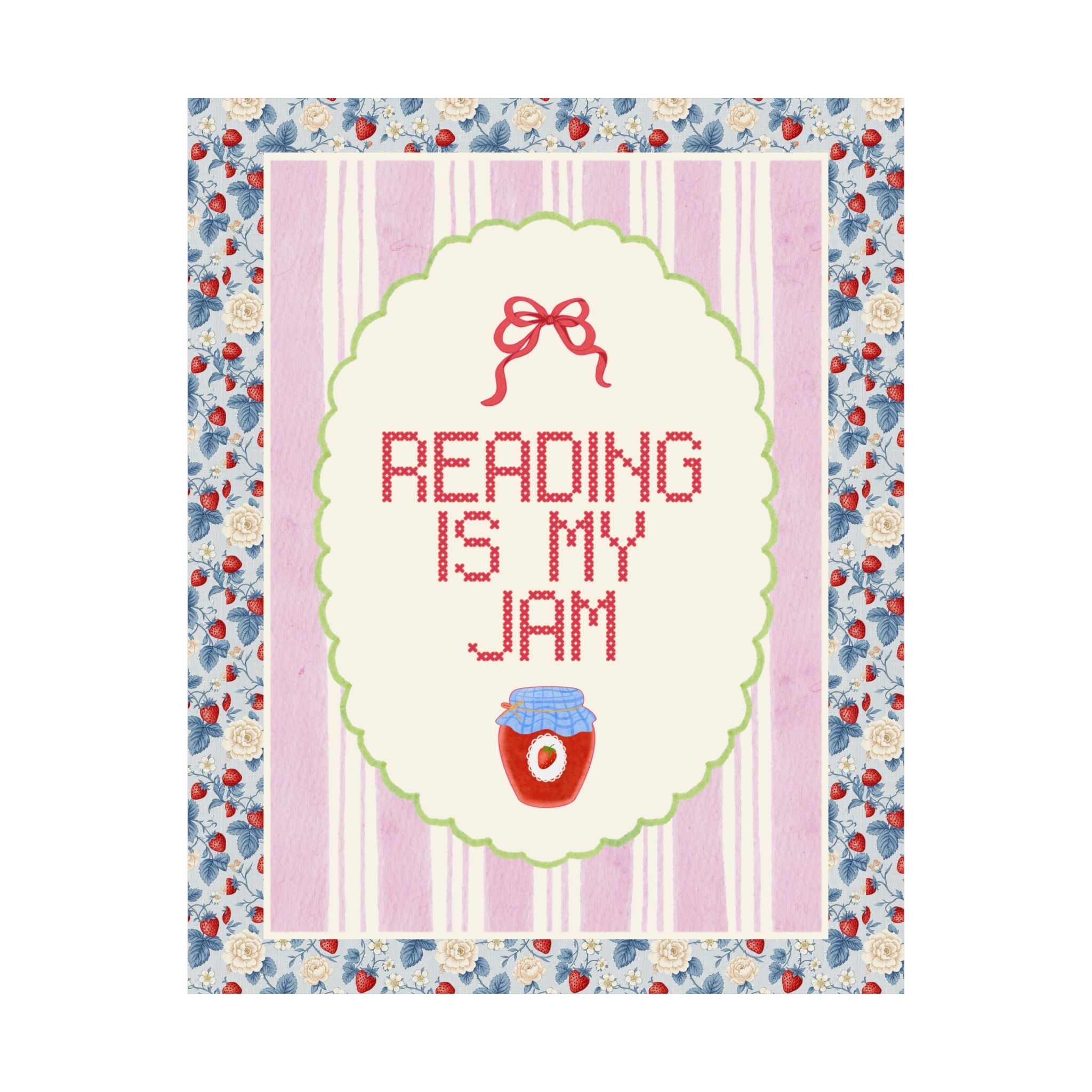Reading is My Jam: Colorful Maximalist Poster Print for School Library, Gift for Mom Who Loves Books, Romance Reader or Book Lover Gift - Opal and June